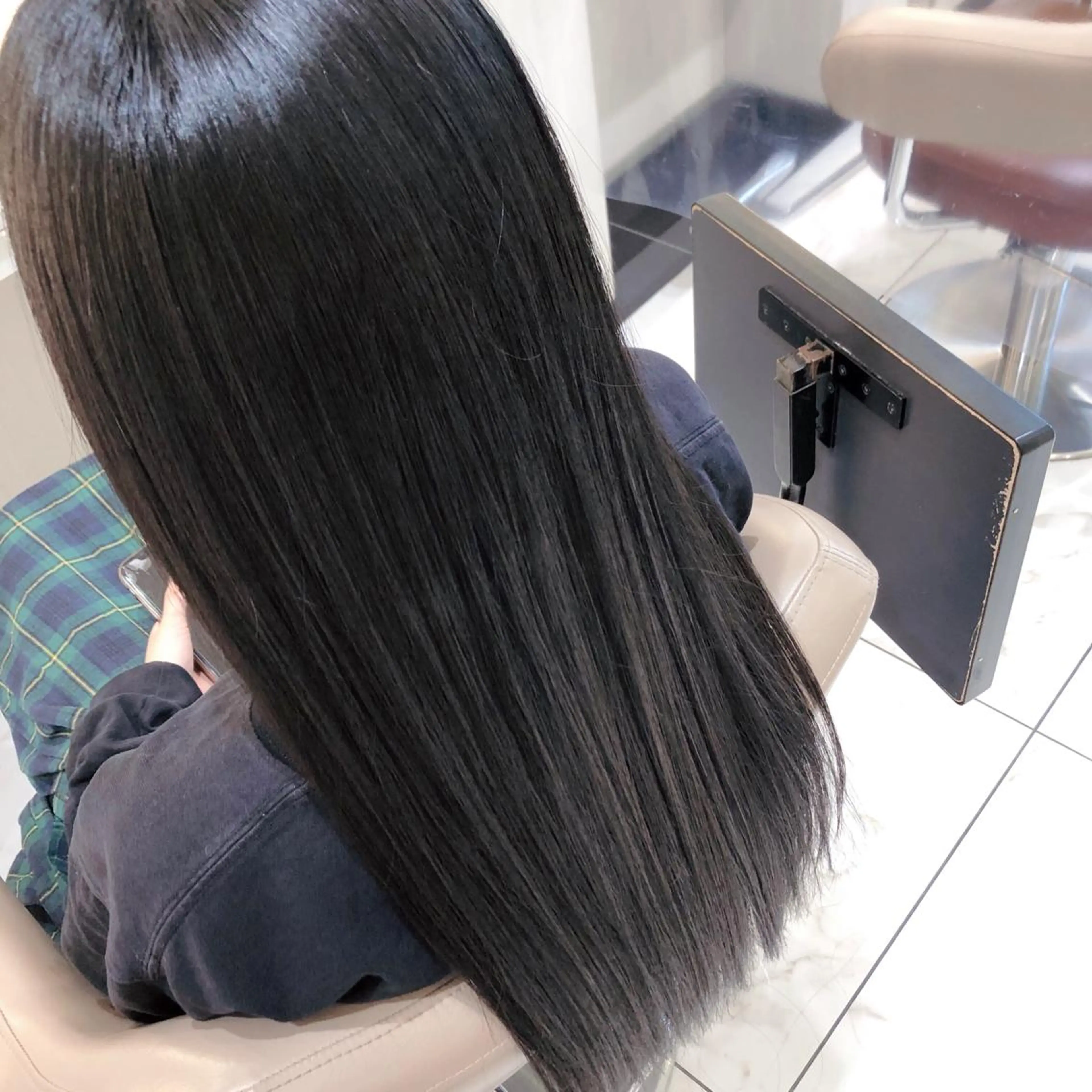 ロング カット トリートメント 三箇島陽香/髪質改善 クロスパーマ縮毛矯正のヘアスタイル