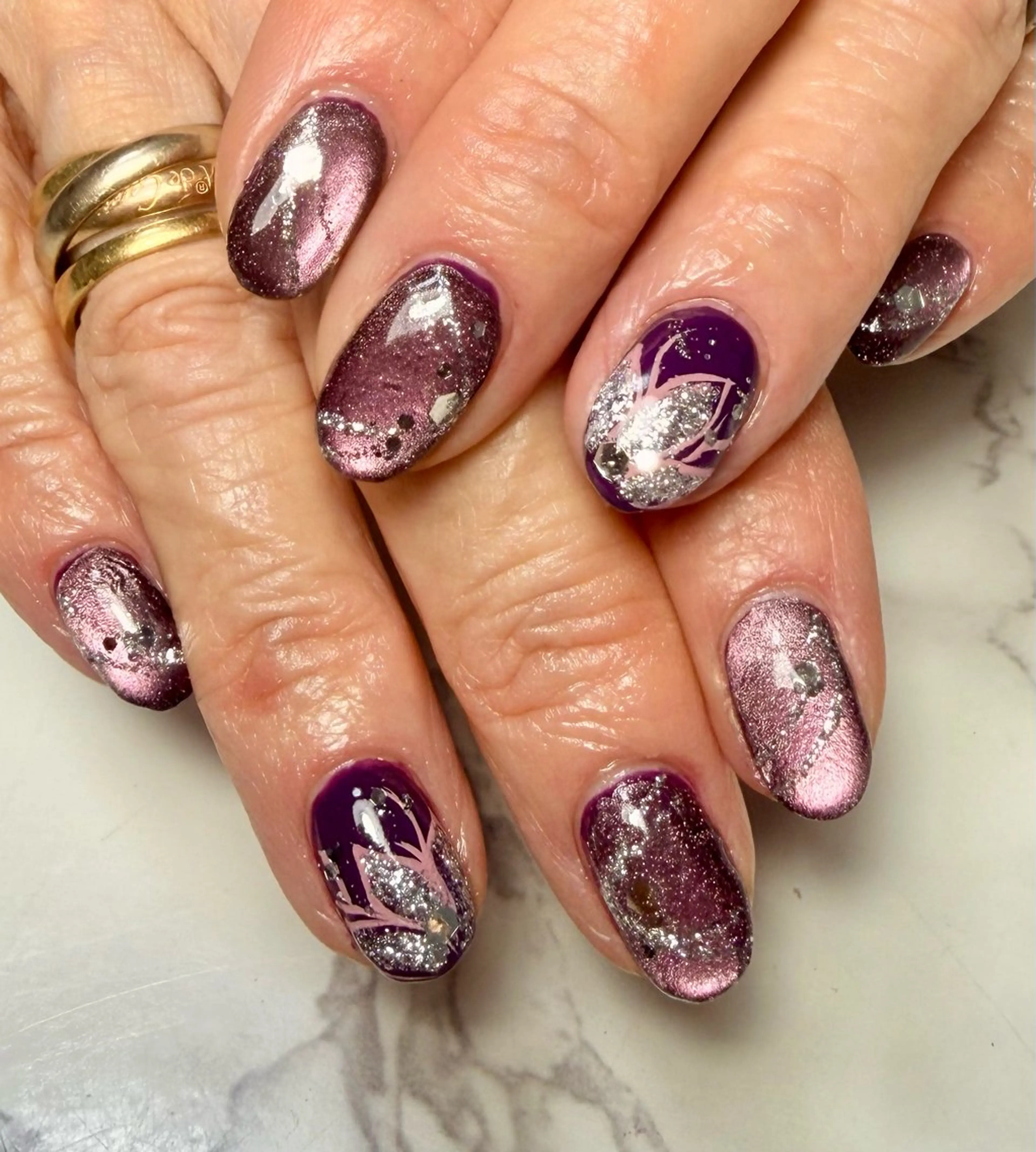 ネイル アニマル柄 アートネイル チークネイル フラッシュネイル フラッシュマグ Mai’s nailのネイルデザイン