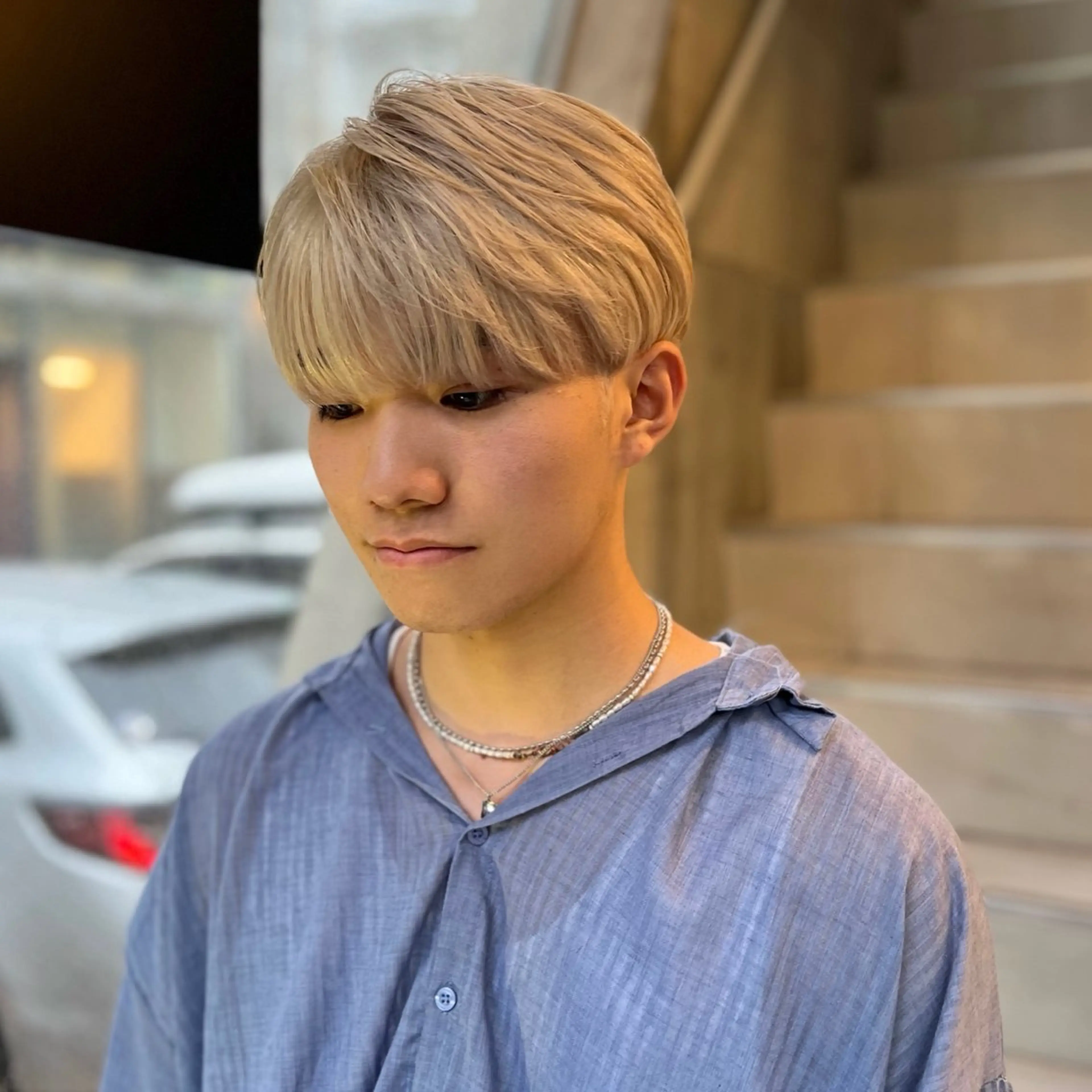 メンズ メンズブリーチ カット ヘアカラー トリートメント メンズ特化/パーマ/ メッシュ/竜成のヘアスタイル