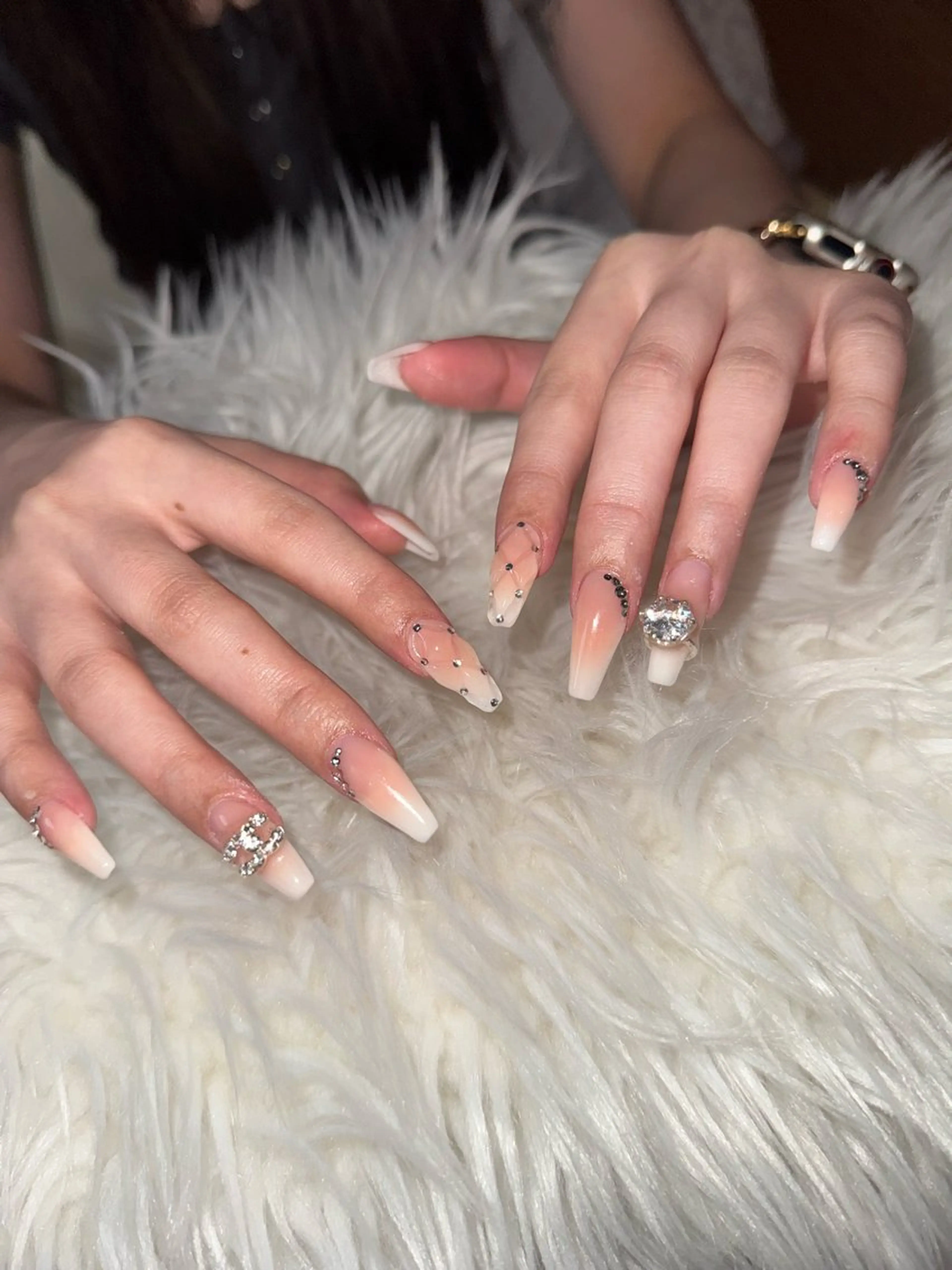 ロング LaLa Peach 崎原のネイルデザイン