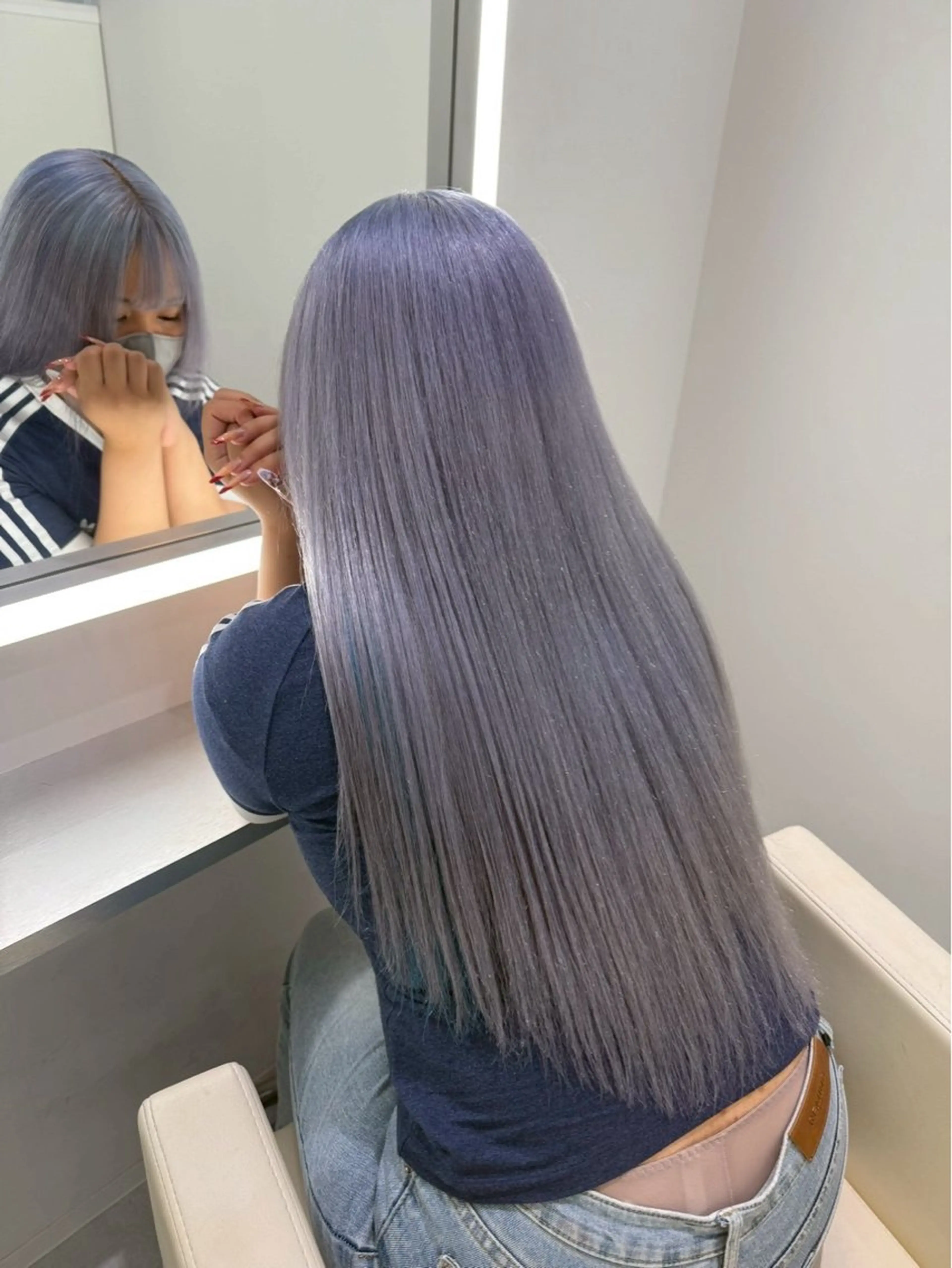 ロング カラー ヘアアレンジ ブリーチ ケアブリーチ tace新宿 めいのヘアスタイル