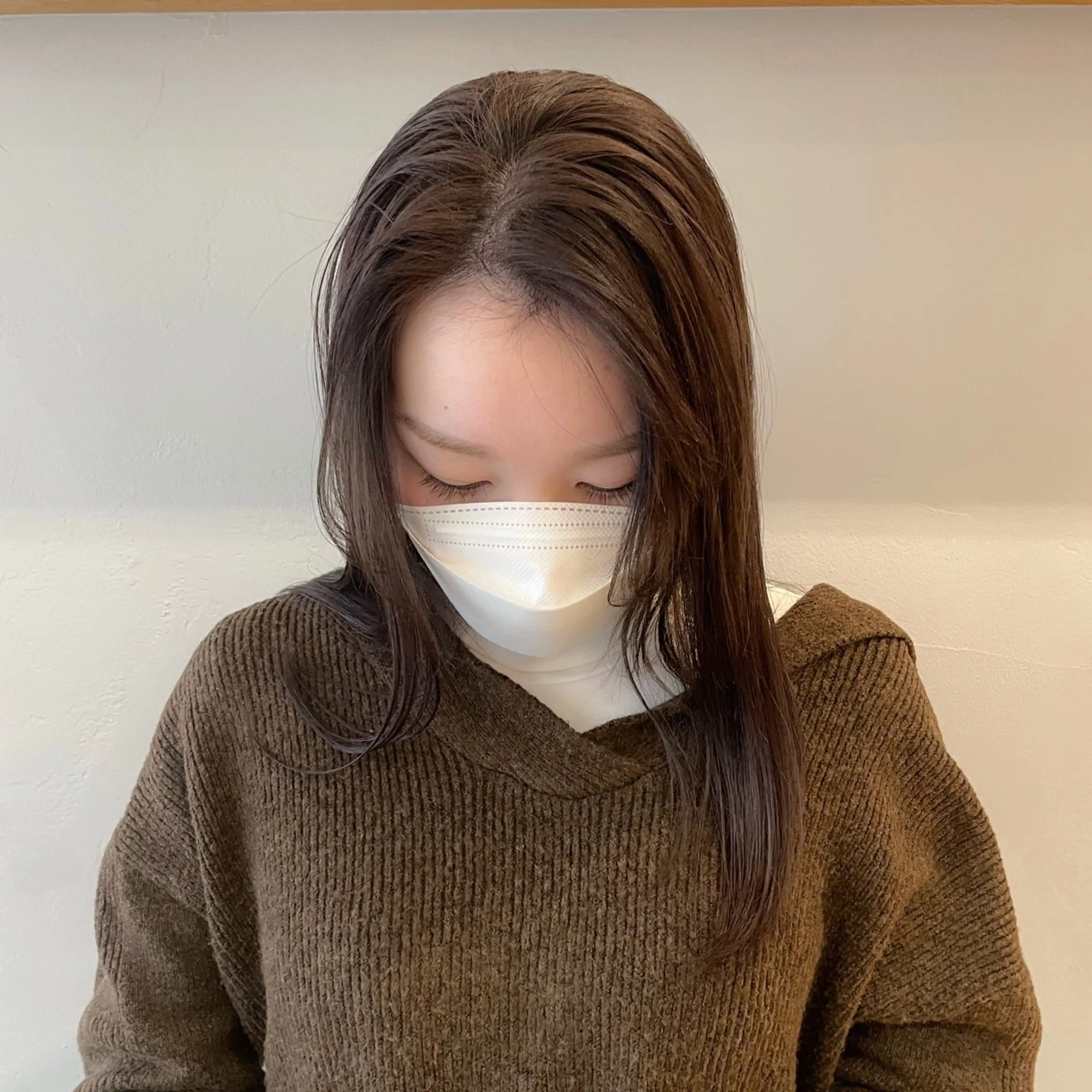 ミディアム カラー 艶カラー×似合わせ カットshihomiのヘアスタイル