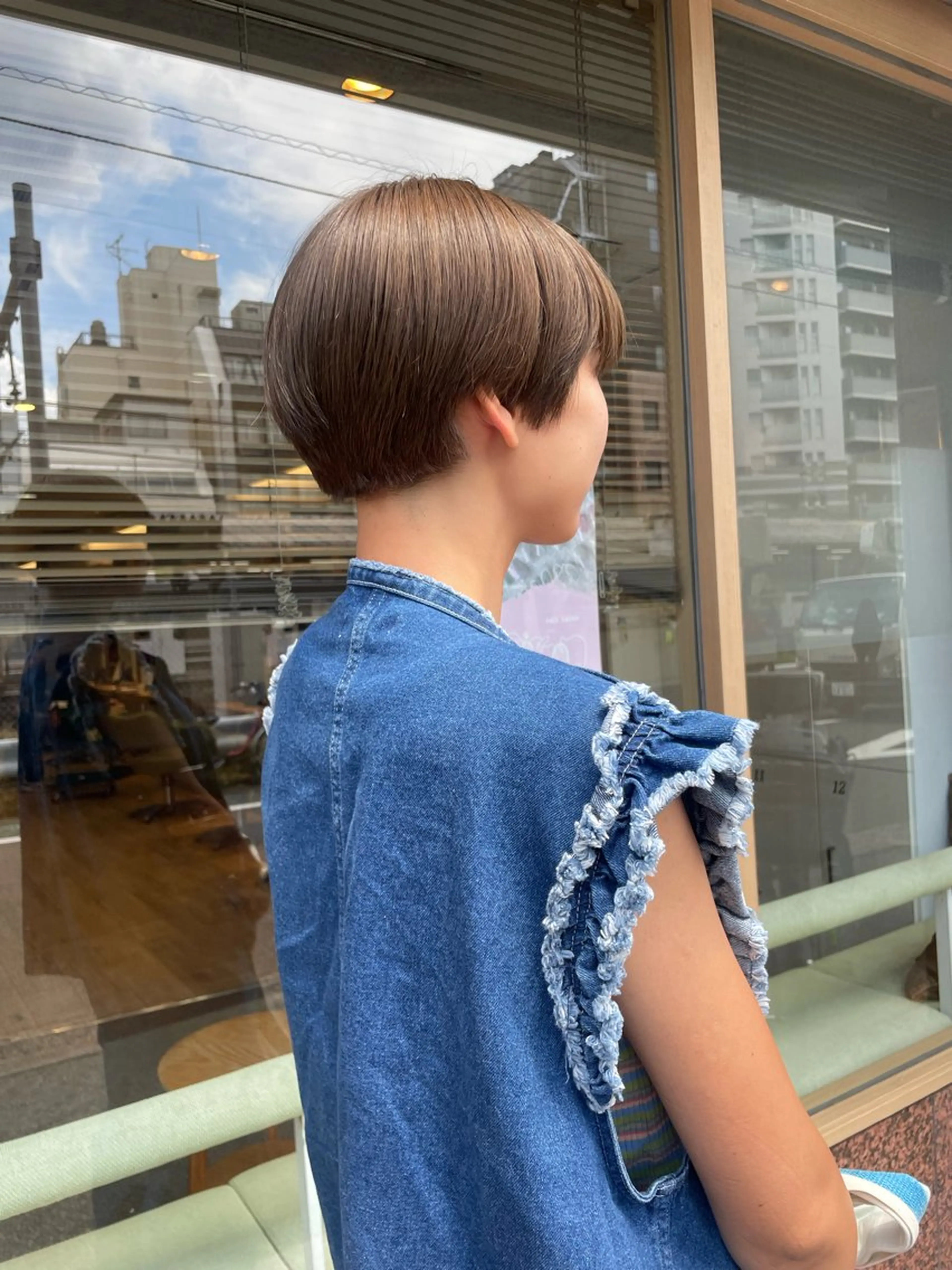 ショート カラー ベージュカラー ブリーチ オレンジ 髪質改善/Bloss om🌷高橋沙衣のヘアスタイル