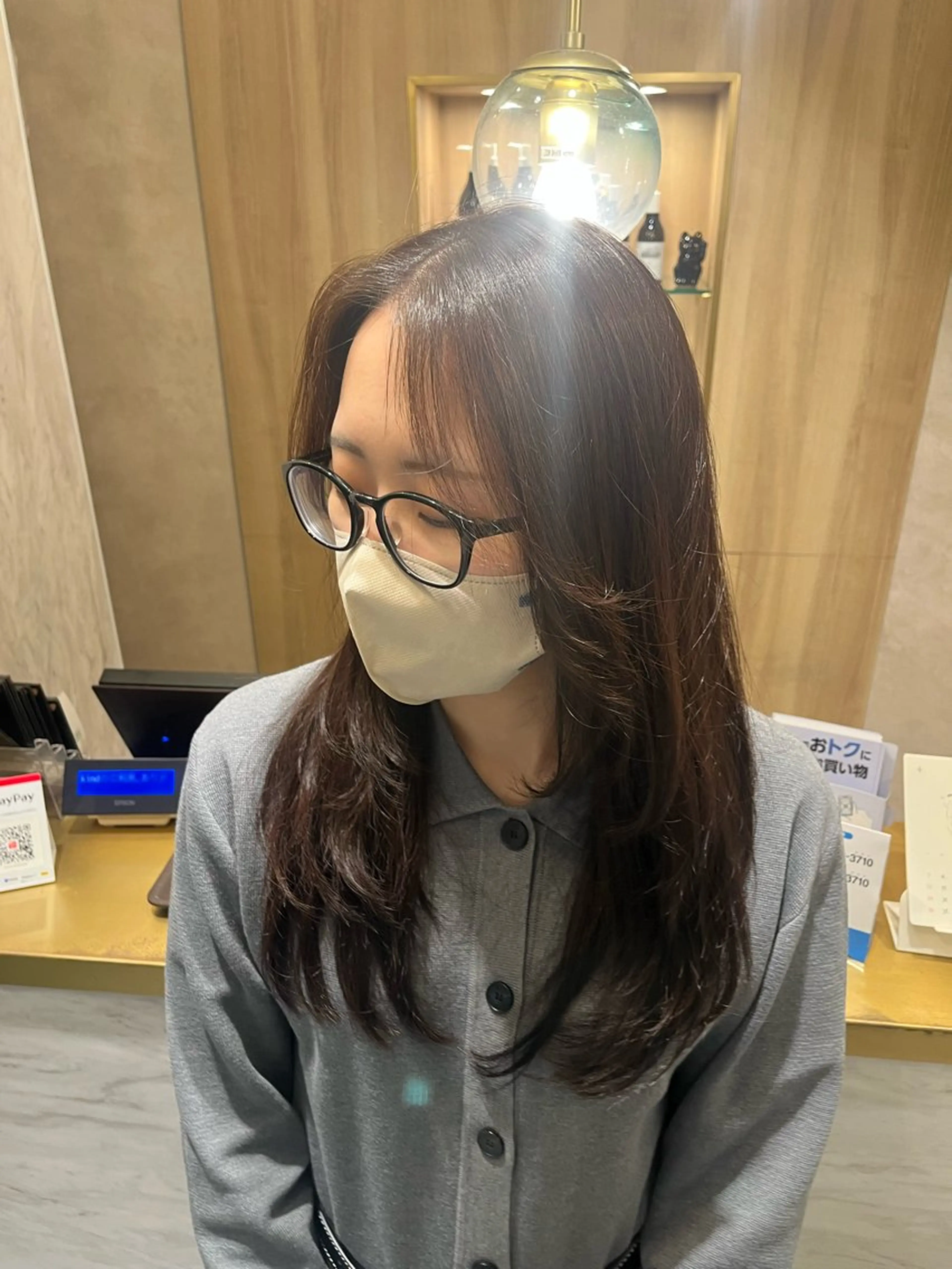 ロング 顔周りカット レイヤーカット トリートメント 🤍KIND 堀川留加🤍のヘアスタイル