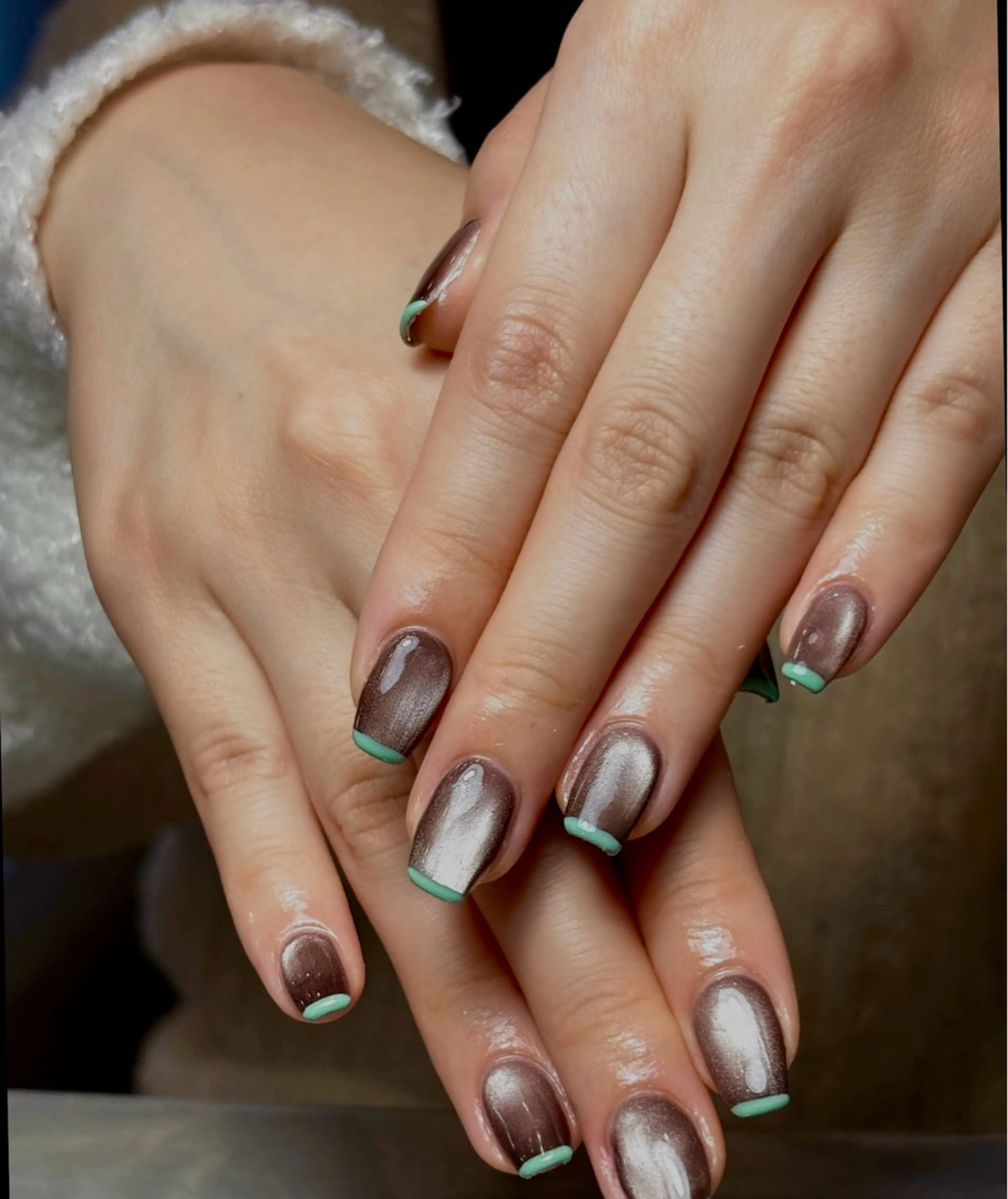 【オフ込みフレンチ】2色まで選択可能/ミラーフレンチをご希望の方はミラーフレンチコースを選択ください！⚠️現金指定の写真