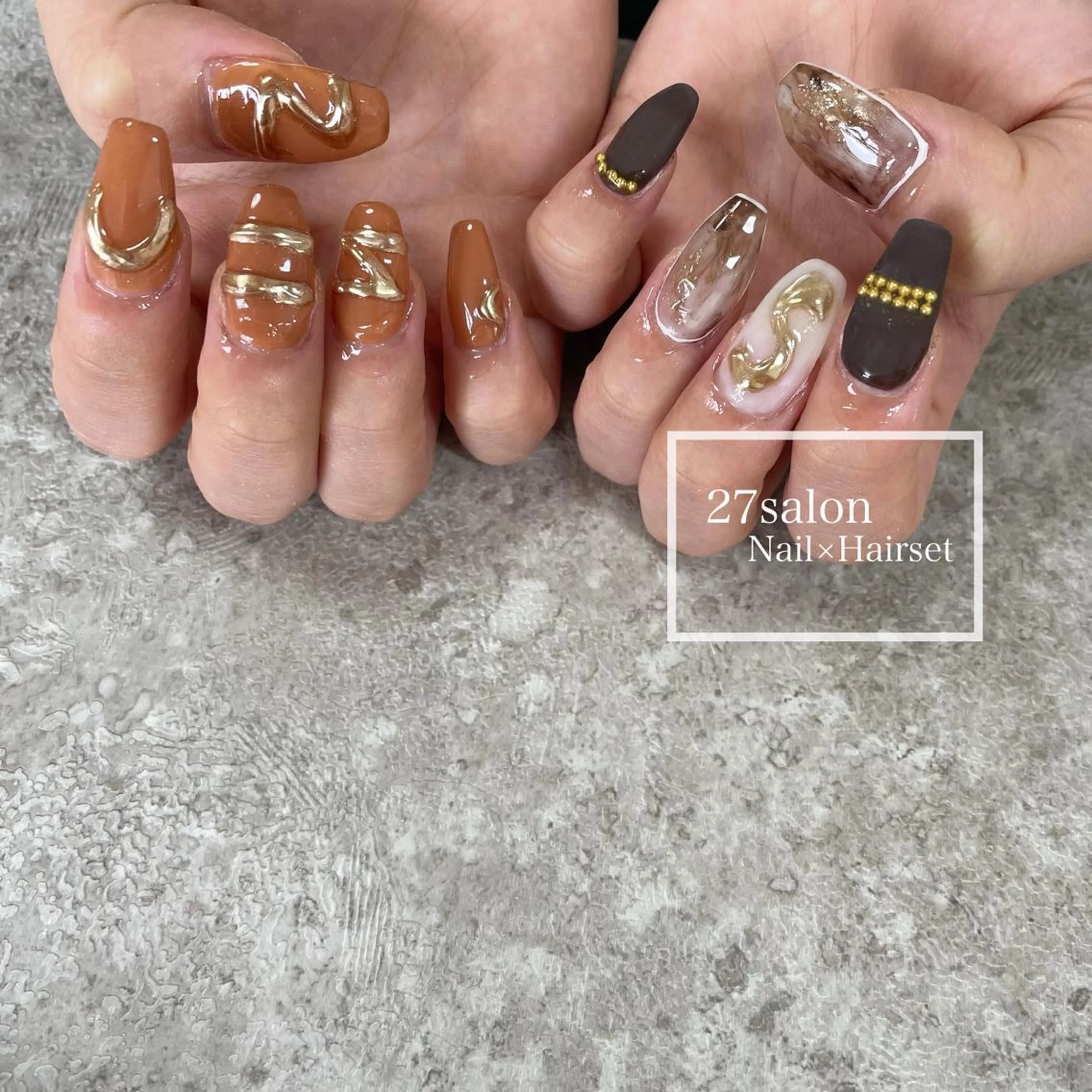 ネイル ジェルネイル ニュアンスネイル 27salon yuinaのネイルデザイン