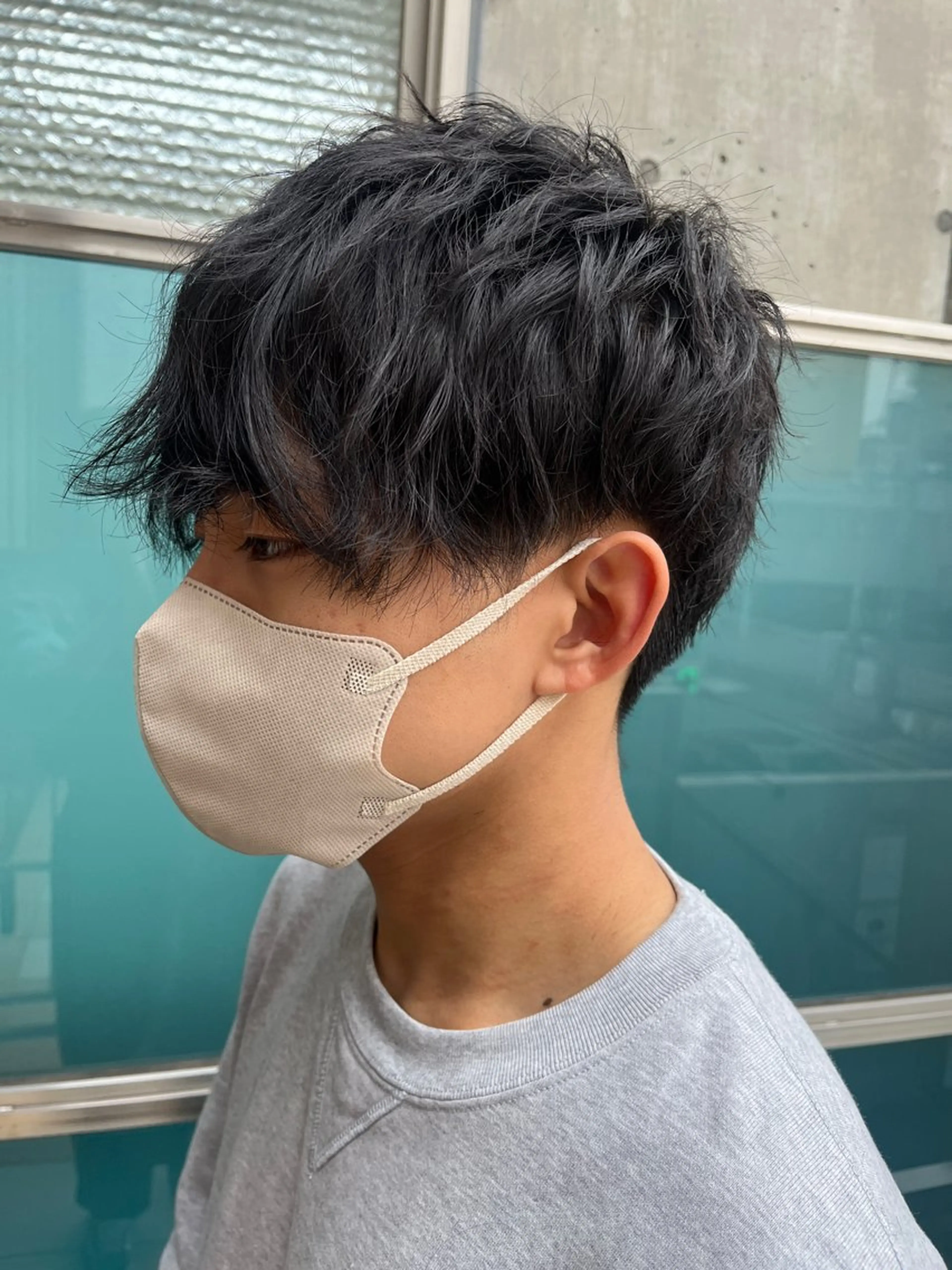 ショート パーマ メンズ カット パーマ 久木原 ゆりのヘアスタイル