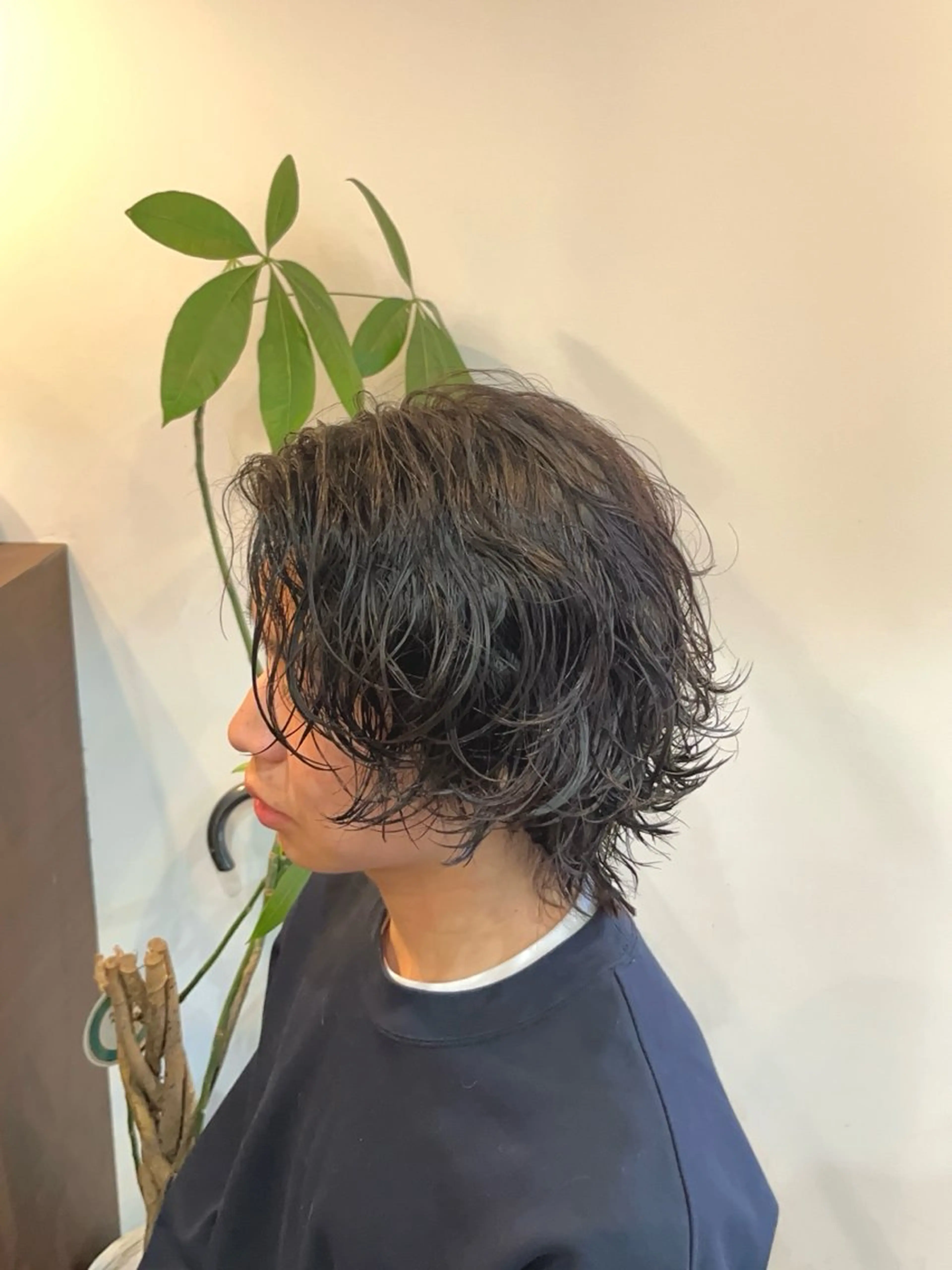 パーマ メンズ カット パーマ トリートメント オートクチュールランコントレ西京極店所属・今在家 玲【艶髪スト レート/メンズ】のヘアスタイル