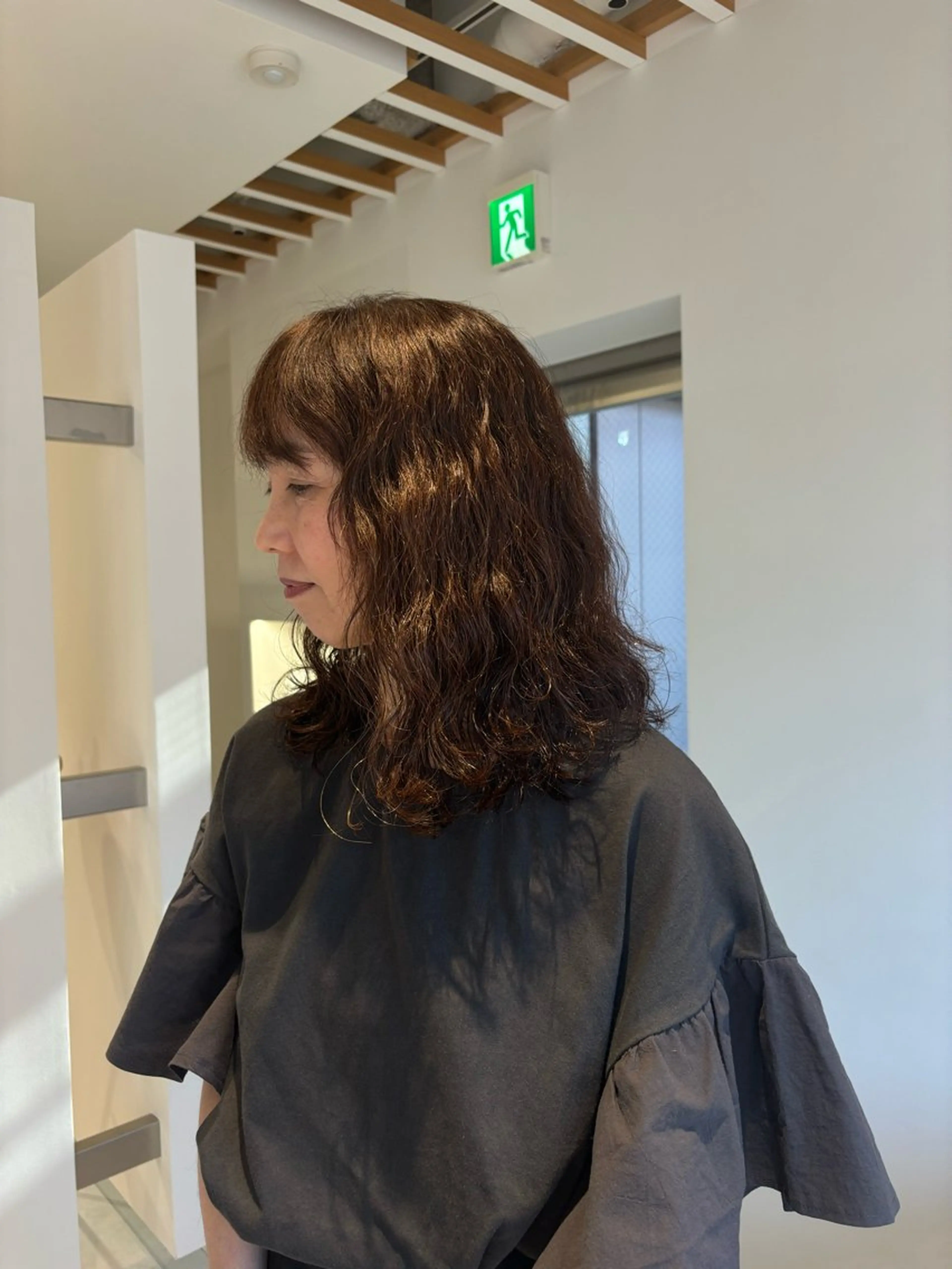 セミロング セミロングパーマ 白土 さくらのヘアスタイル