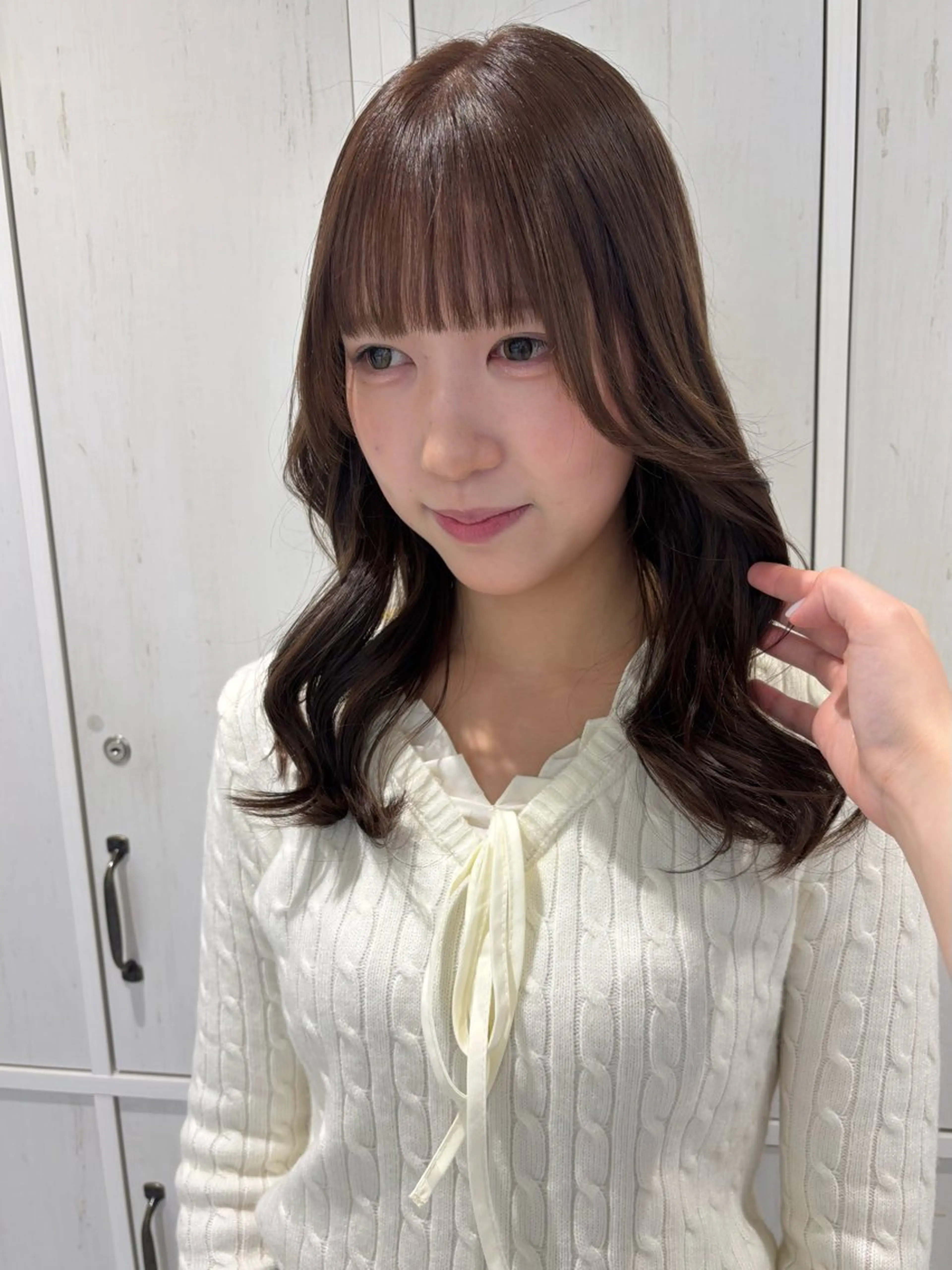 セミロング カラー ベージュカラー 🌟当日予約OK🌟 西野楓加のヘアスタイル