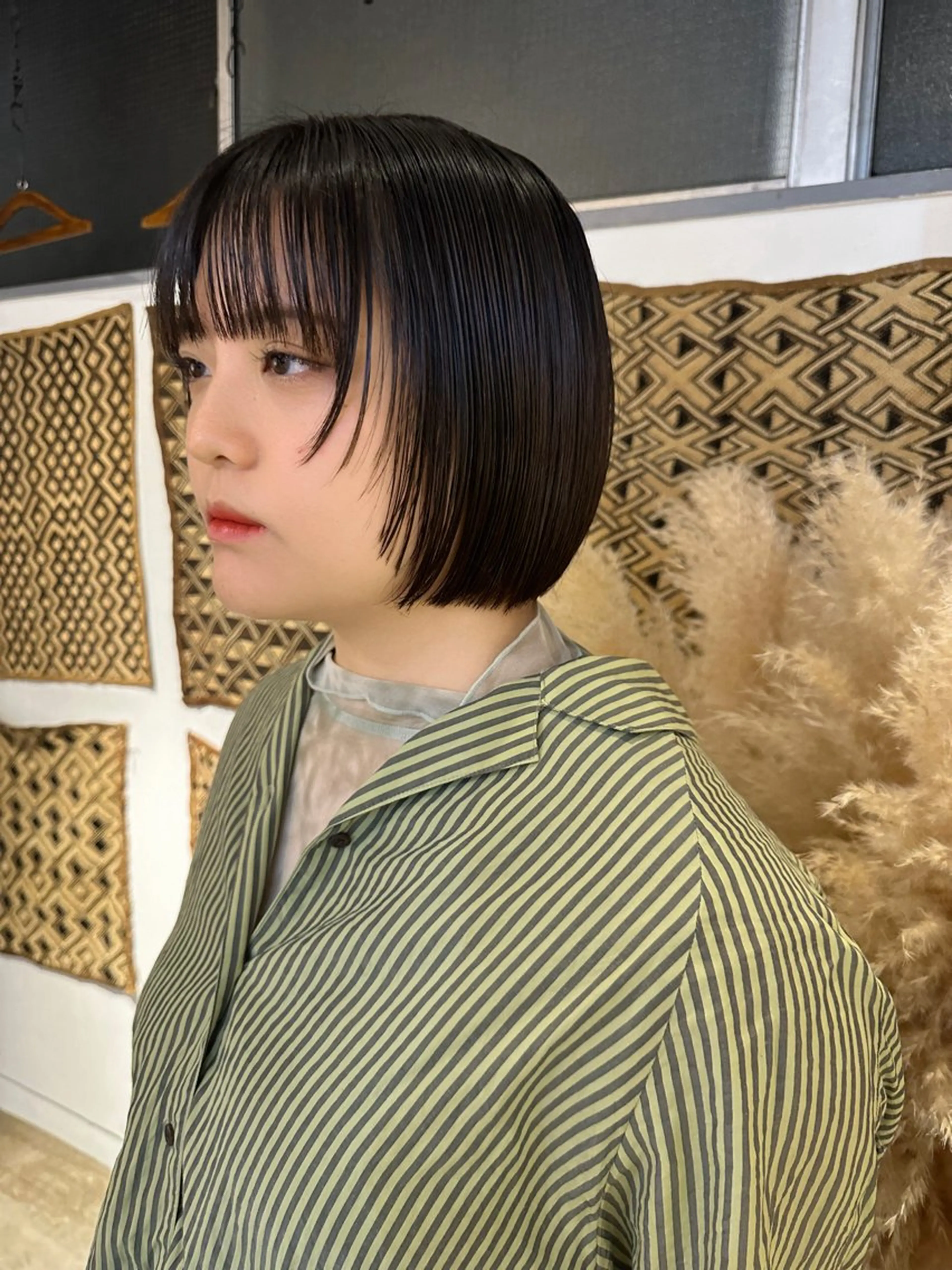ショート 顔周りカット レイヤーカット 小顔カット カット 小野江 祐李のヘアスタイル