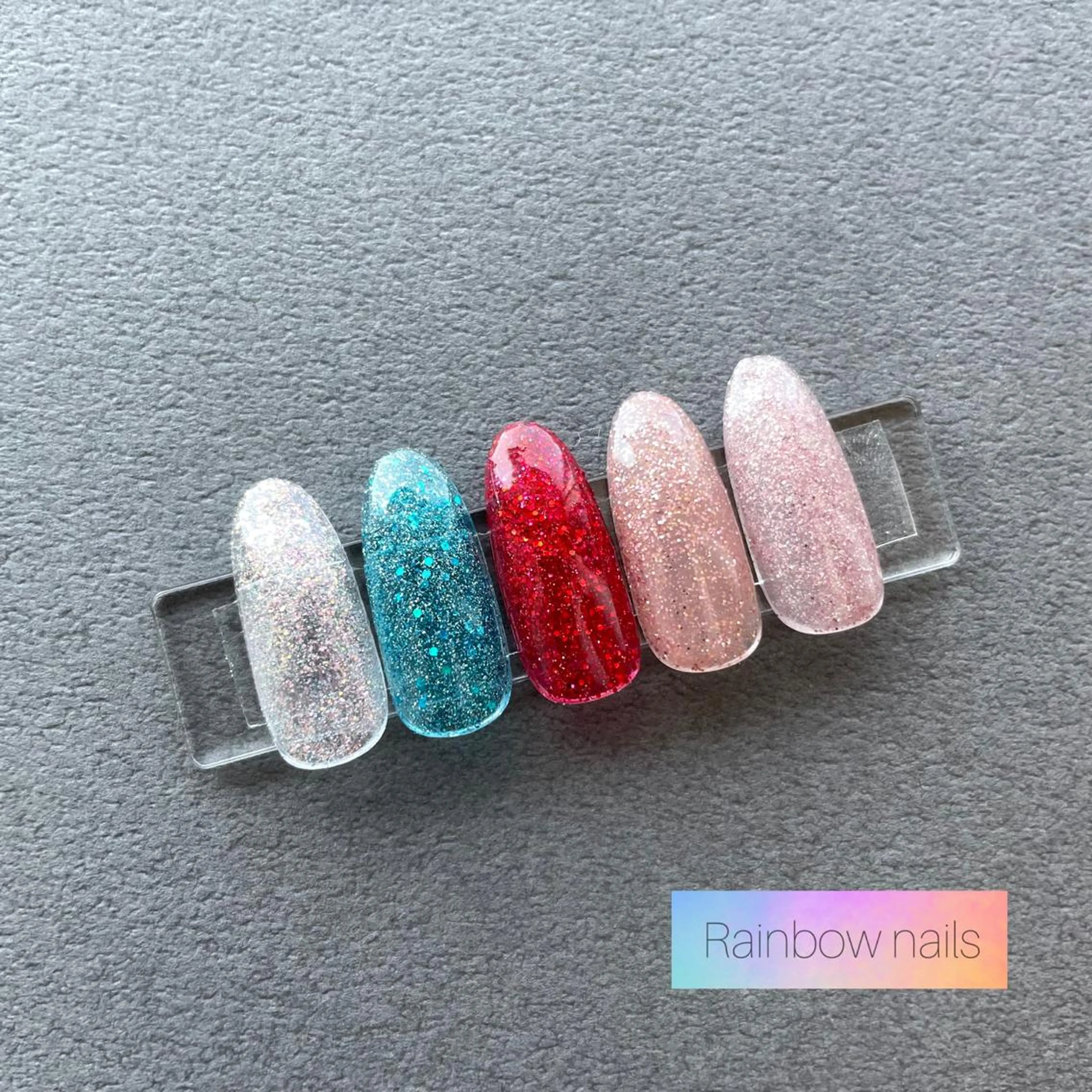 ネイル ハンドネイル Rainbow nailsくろちゃんのネイルデザイン