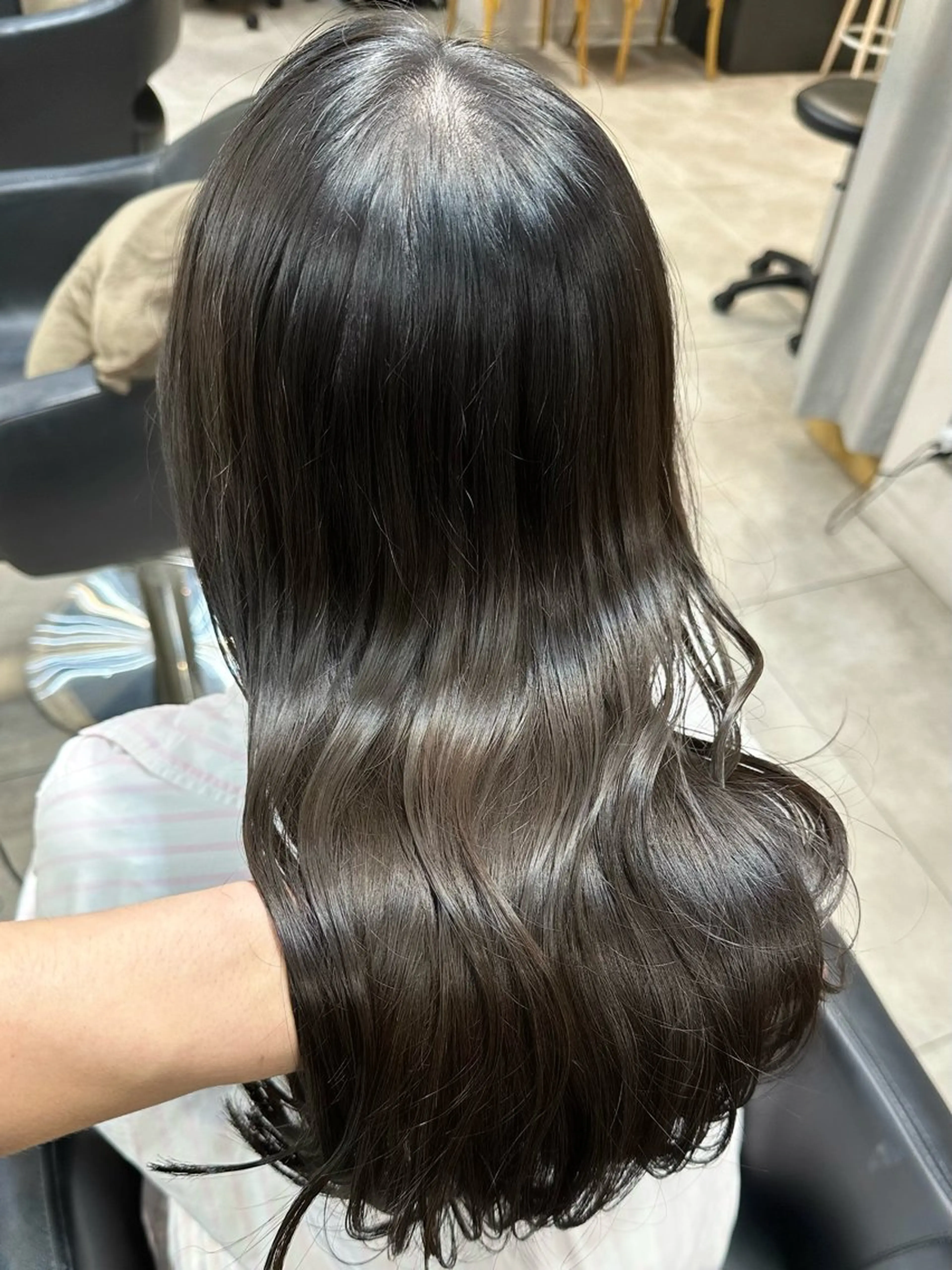 セミロング カット ヘアカラー トリートメント ✨透明感カラー/縮毛 恵比寿HAYATO✨のヘアスタイル