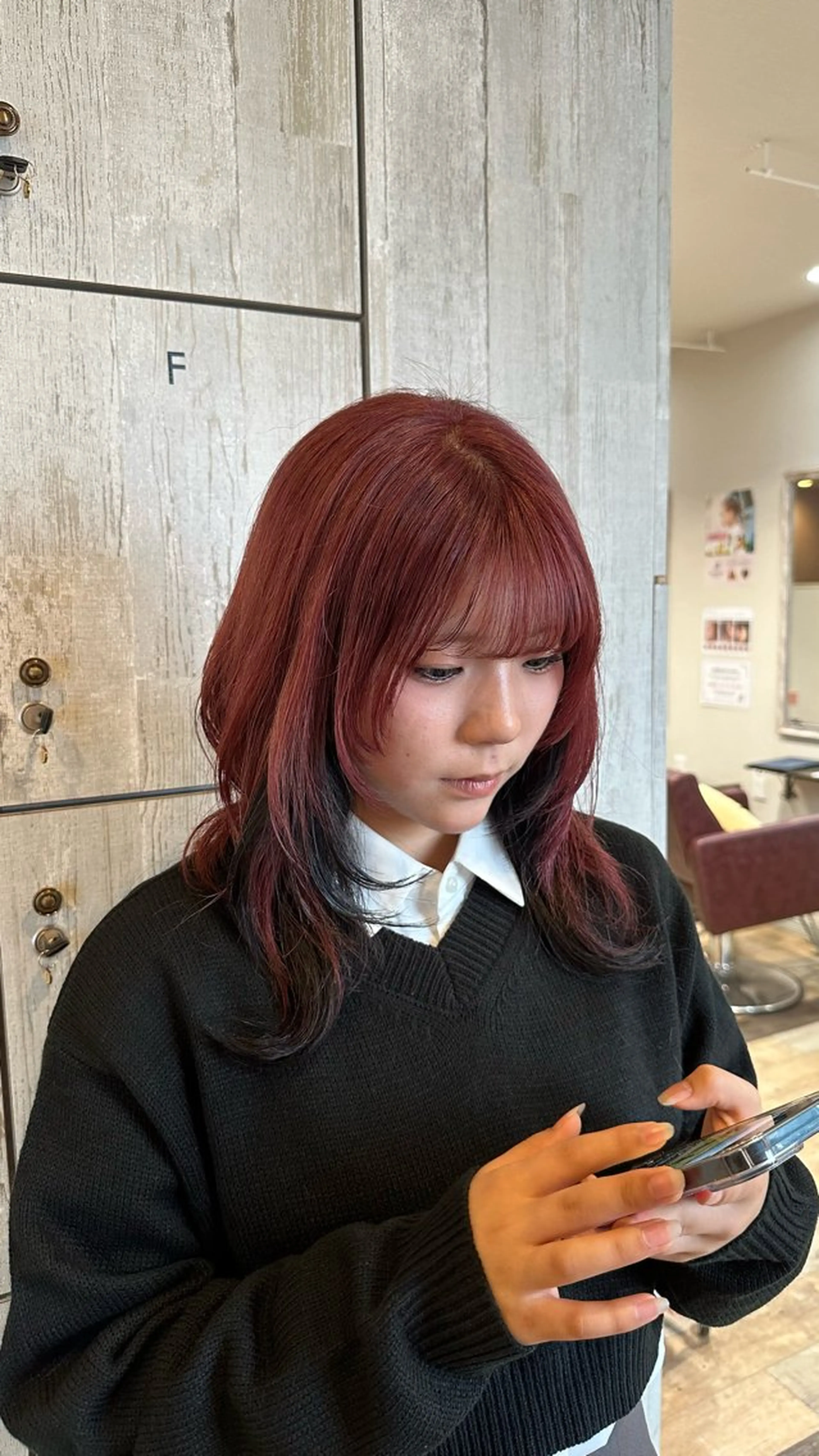 セミロング カラー 顔まわりレイヤー 顔周りカット レイヤーカット 柔らかいcolor ￤韓国￤🩰マユ🩰のヘアスタイル