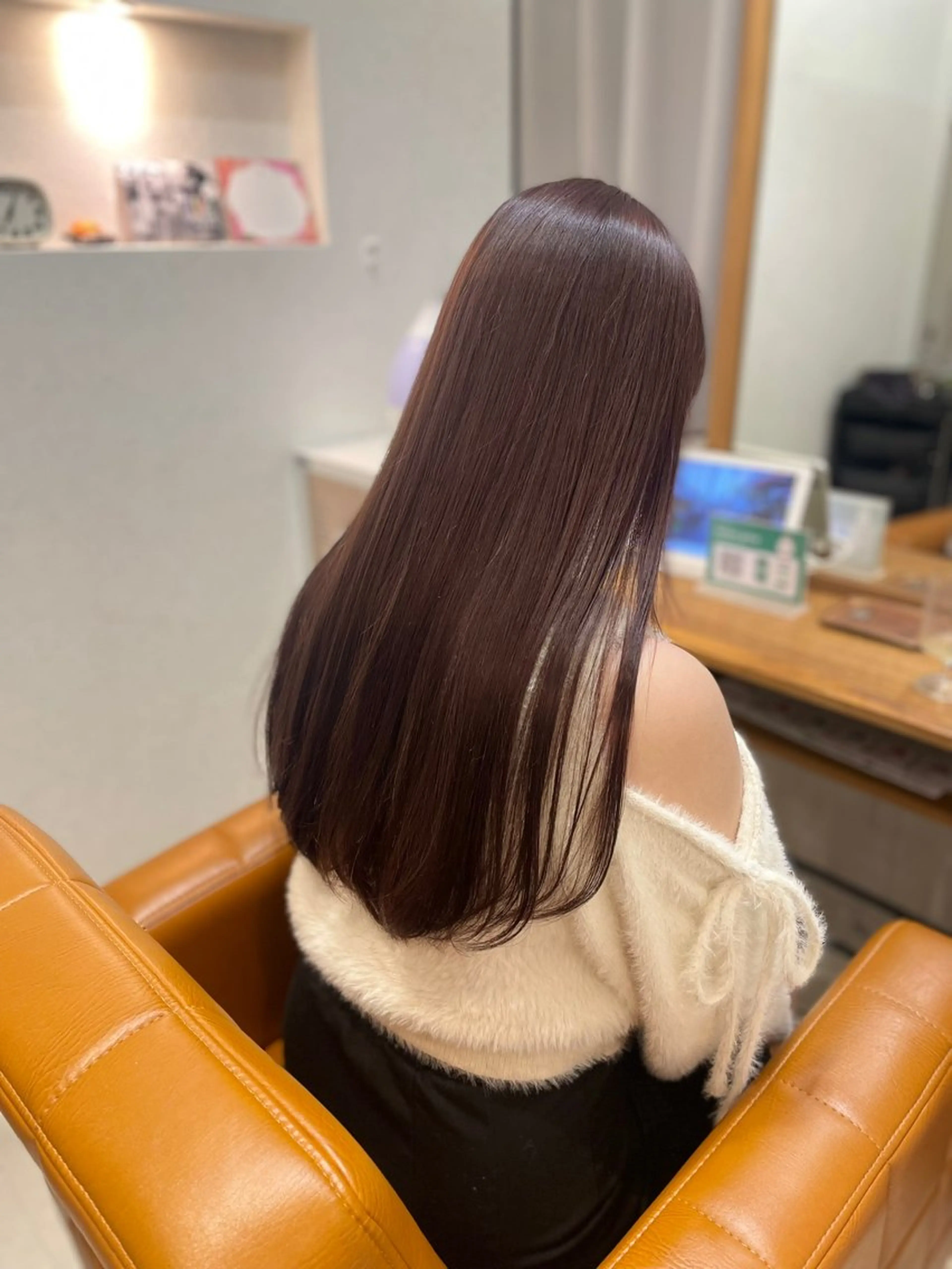 ロング カラー カット ヘアカラー トリートメント 【完全個室】髪質改善 暖色カラー/山崎唯奈のヘアスタイル