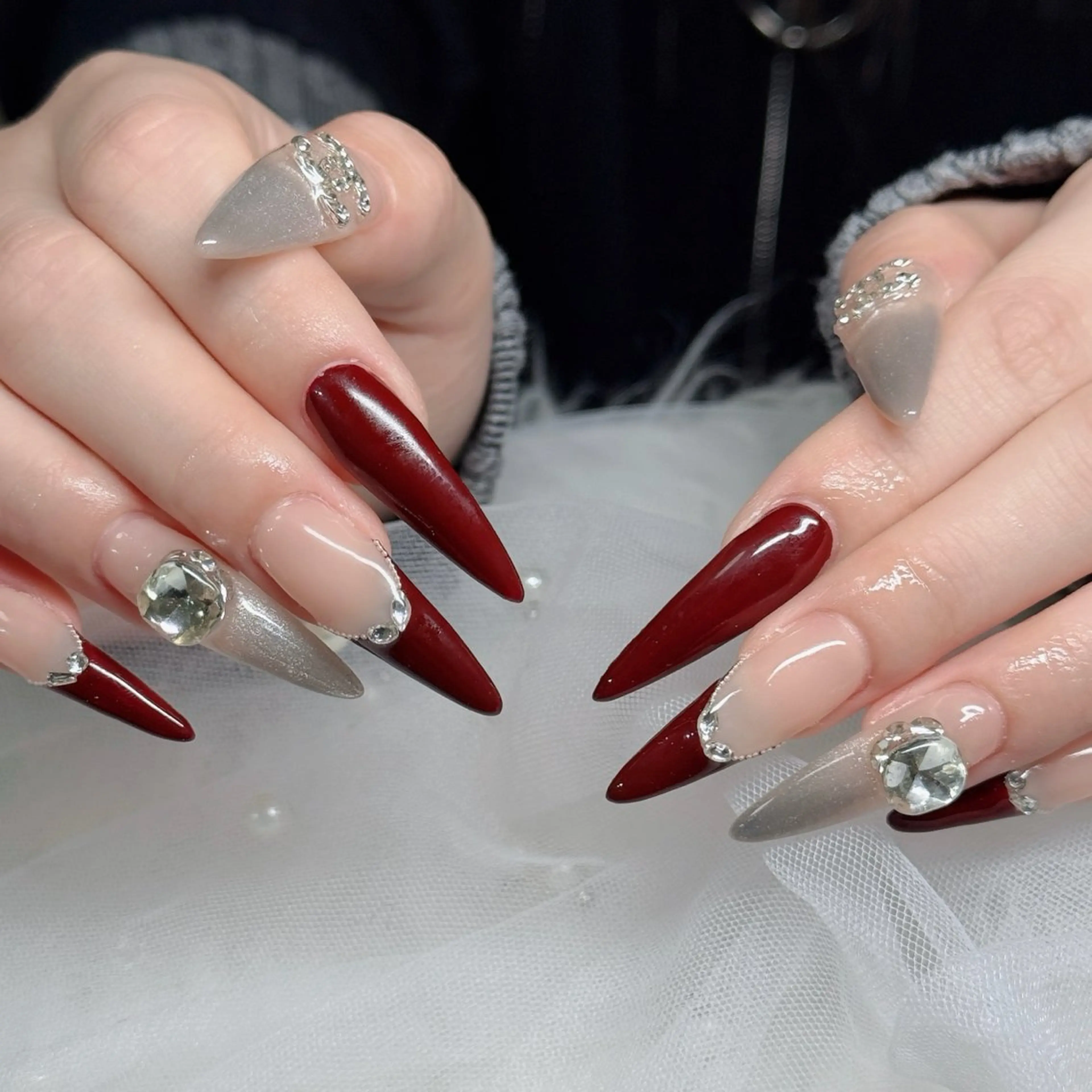 ネイル フットネイル フレンチネイル グラデーション 韓国ネイル ロングネイル ハンドネイル Hani Nail Salonのネイルデザイン