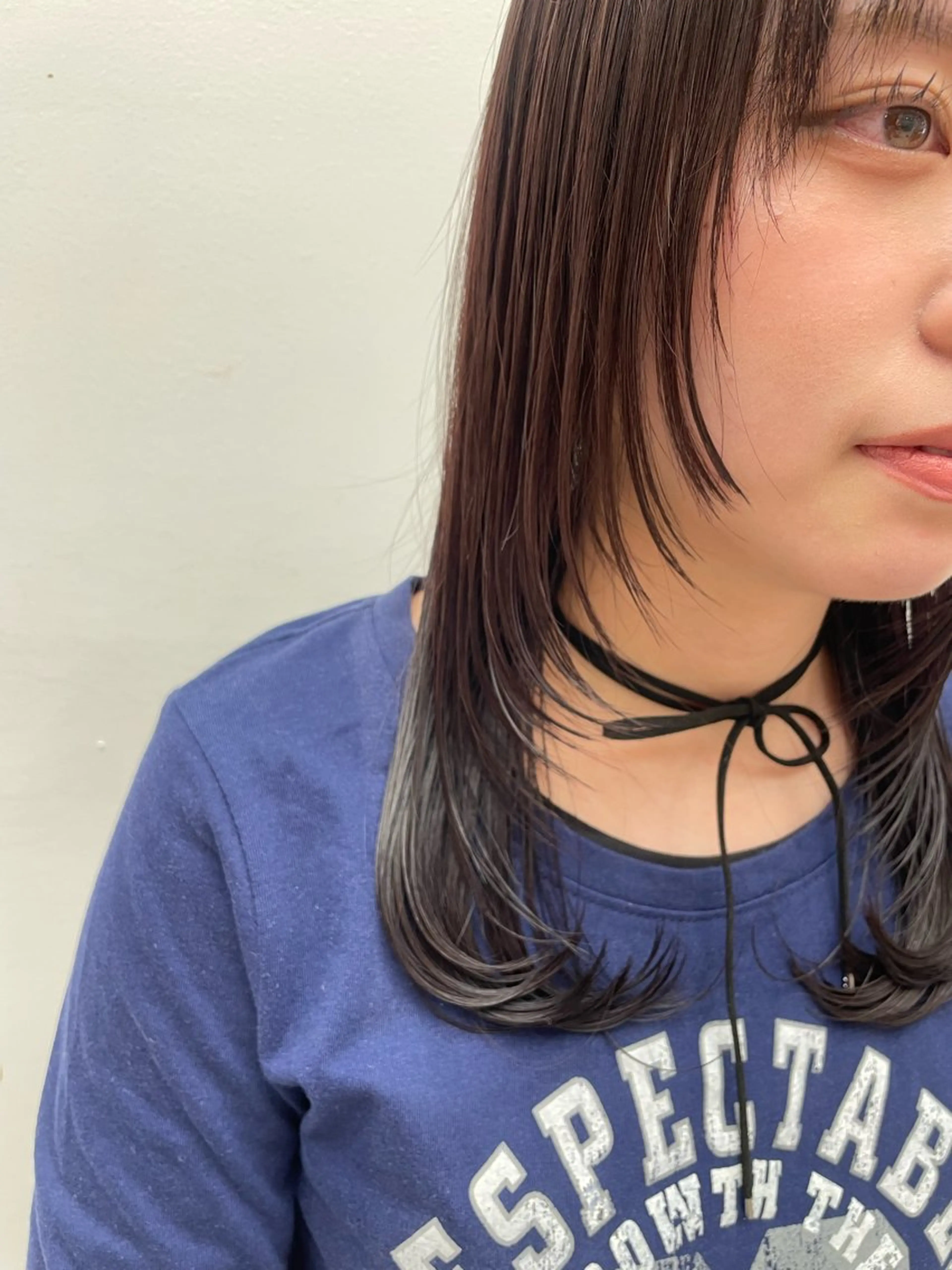 ロング カラー 顔まわりレイヤー 顔周りカット レイヤーカット カット ヘアカラー 福田千尋/インナー カラー/縮毛矯正のヘアスタイル