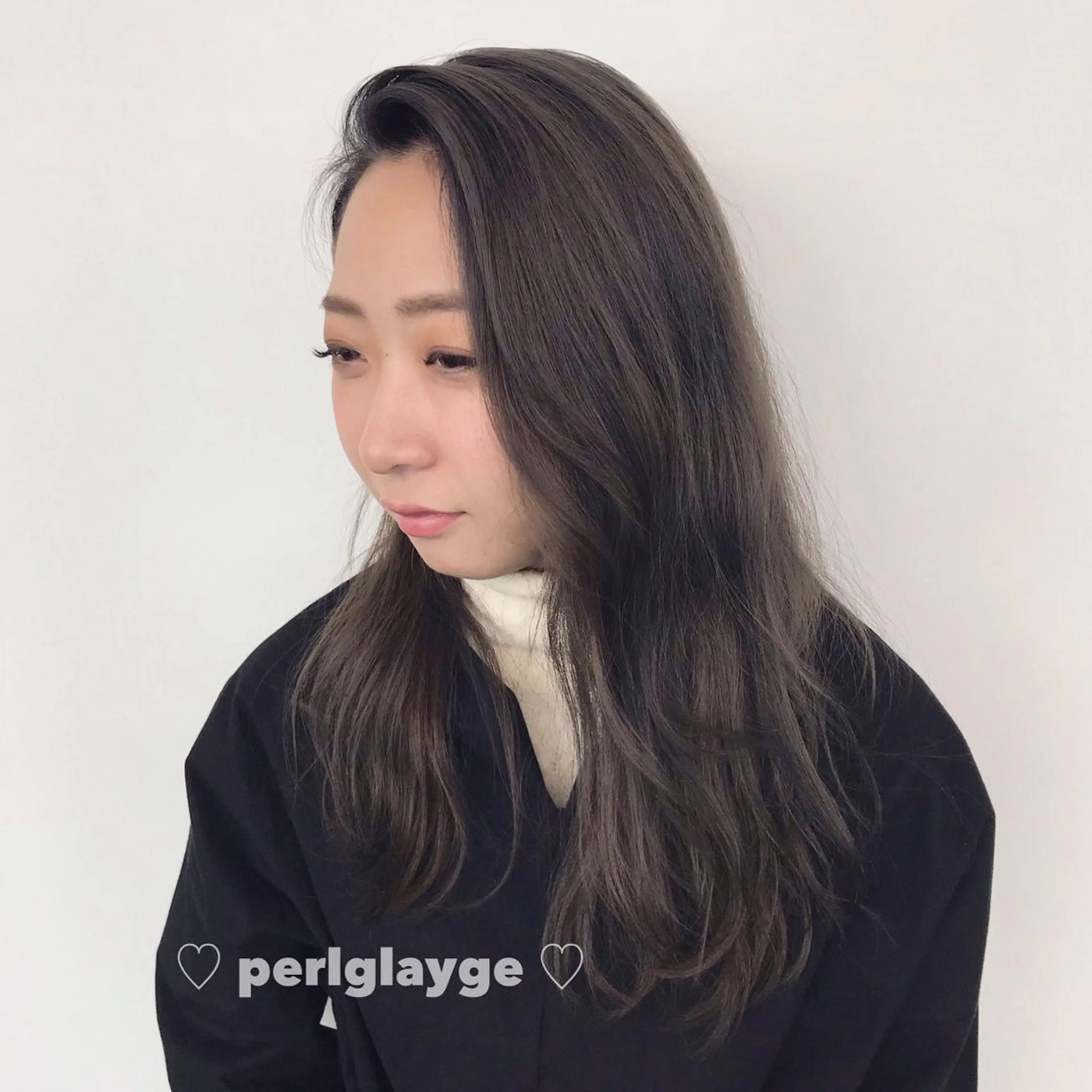 ロング カラー ブリーチ 透明感カラー ブリーチなしカラー ダブルカラーエクステのヘアスタイル