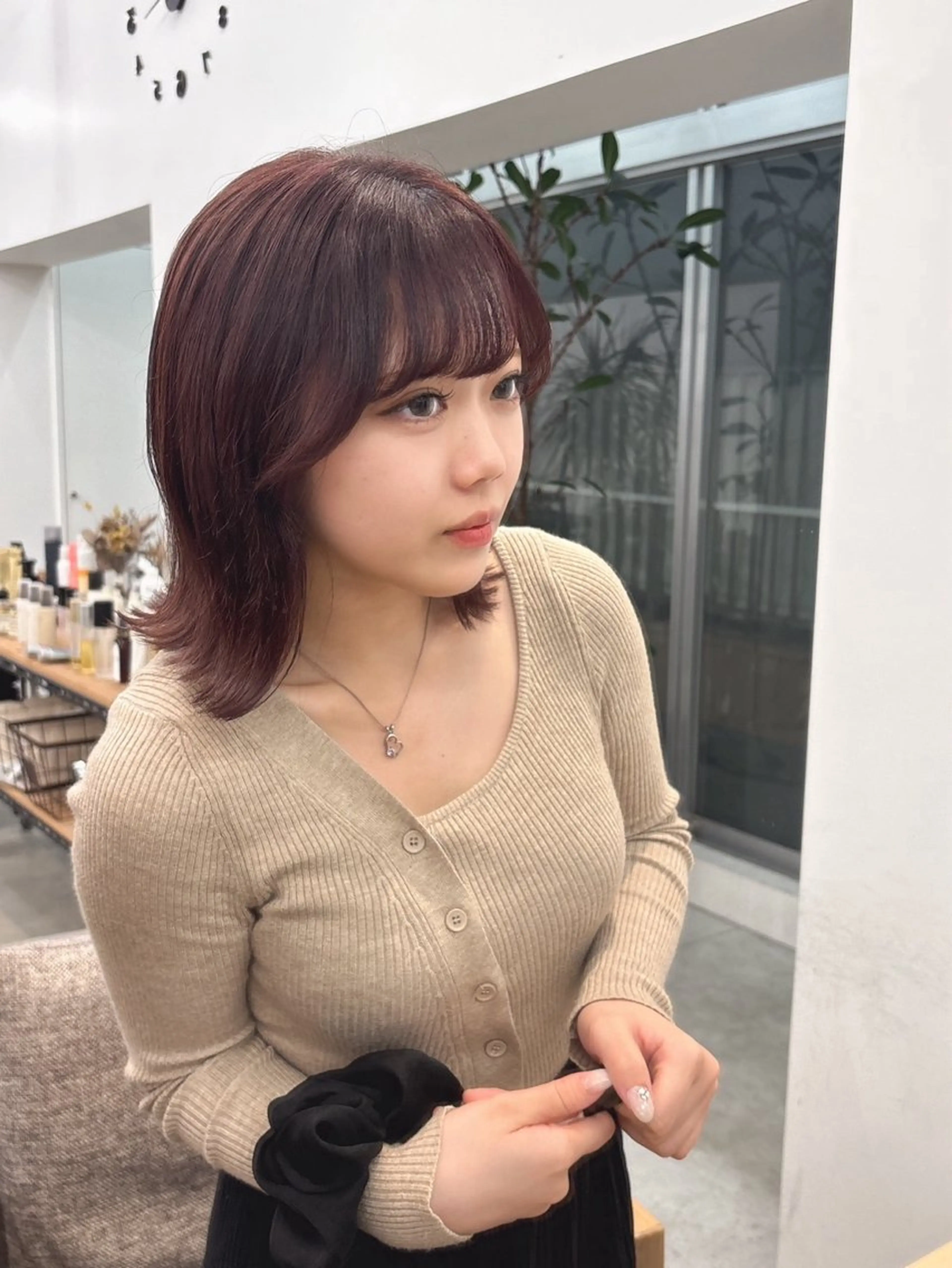 ミディアム 盛田 望来のヘアスタイル