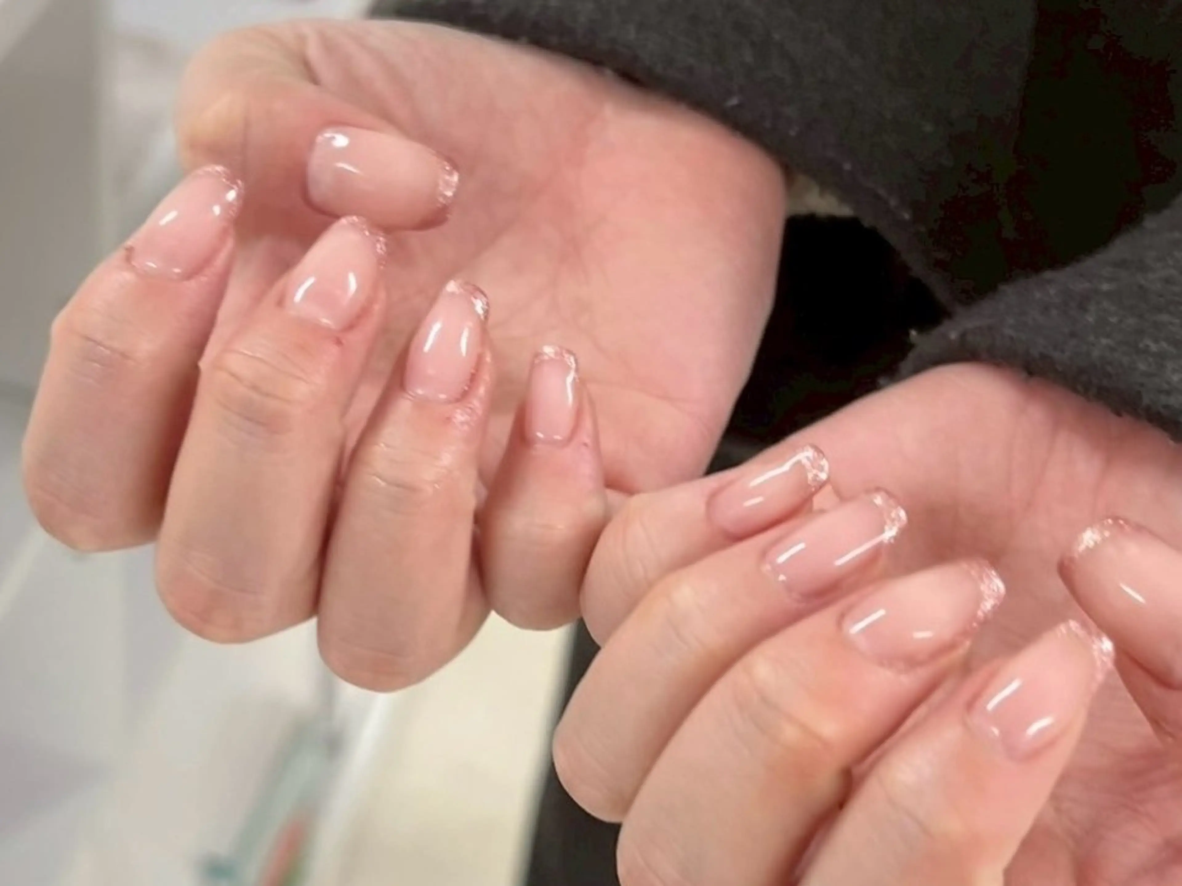 ネイル フレンチネイル ラメ(グリッター) float. 新潟店のネイルデザイン