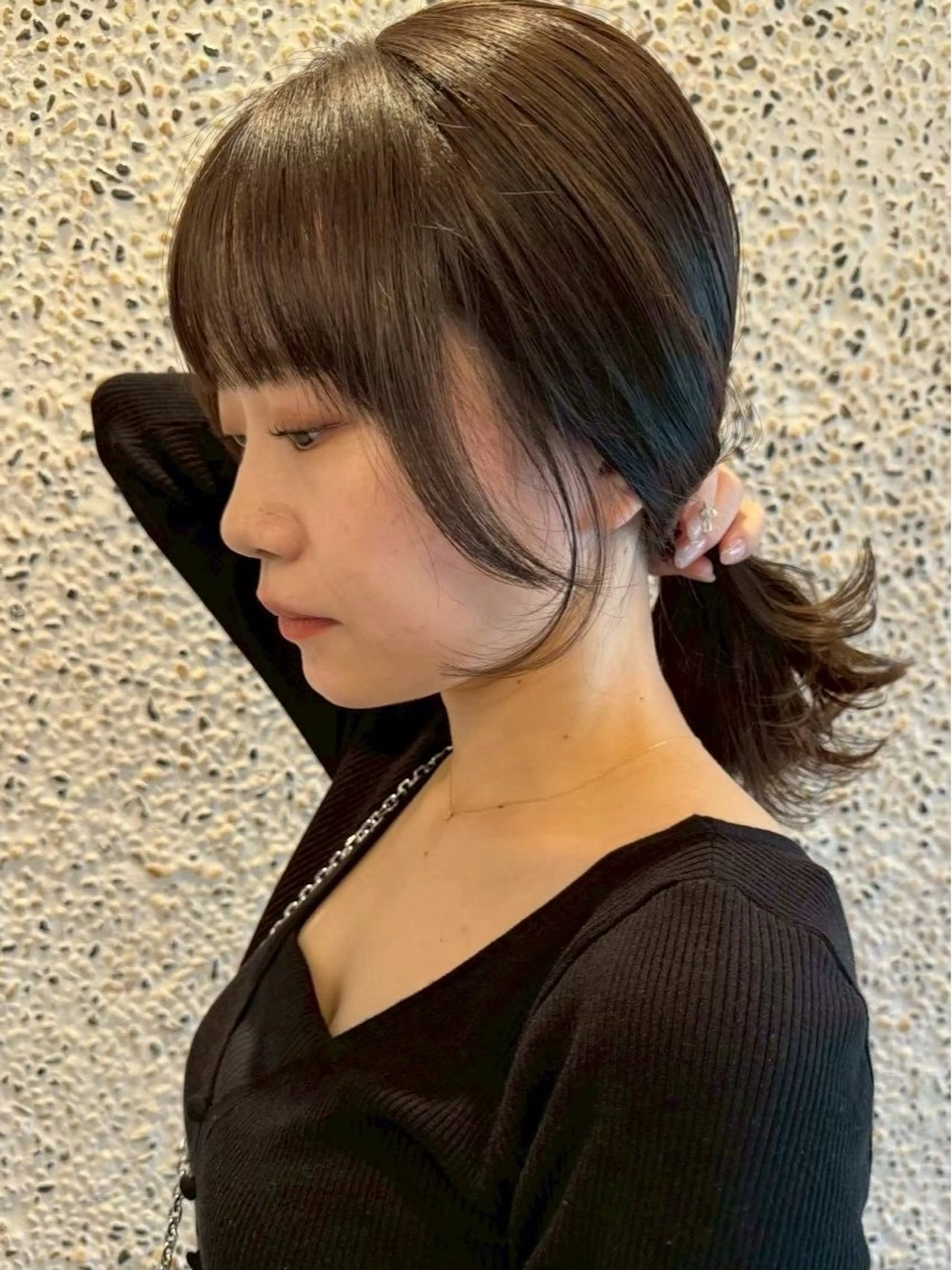 ミディアム 髪質改善 縮毛矯正 トリートメント nok Kaoriのヘアスタイル