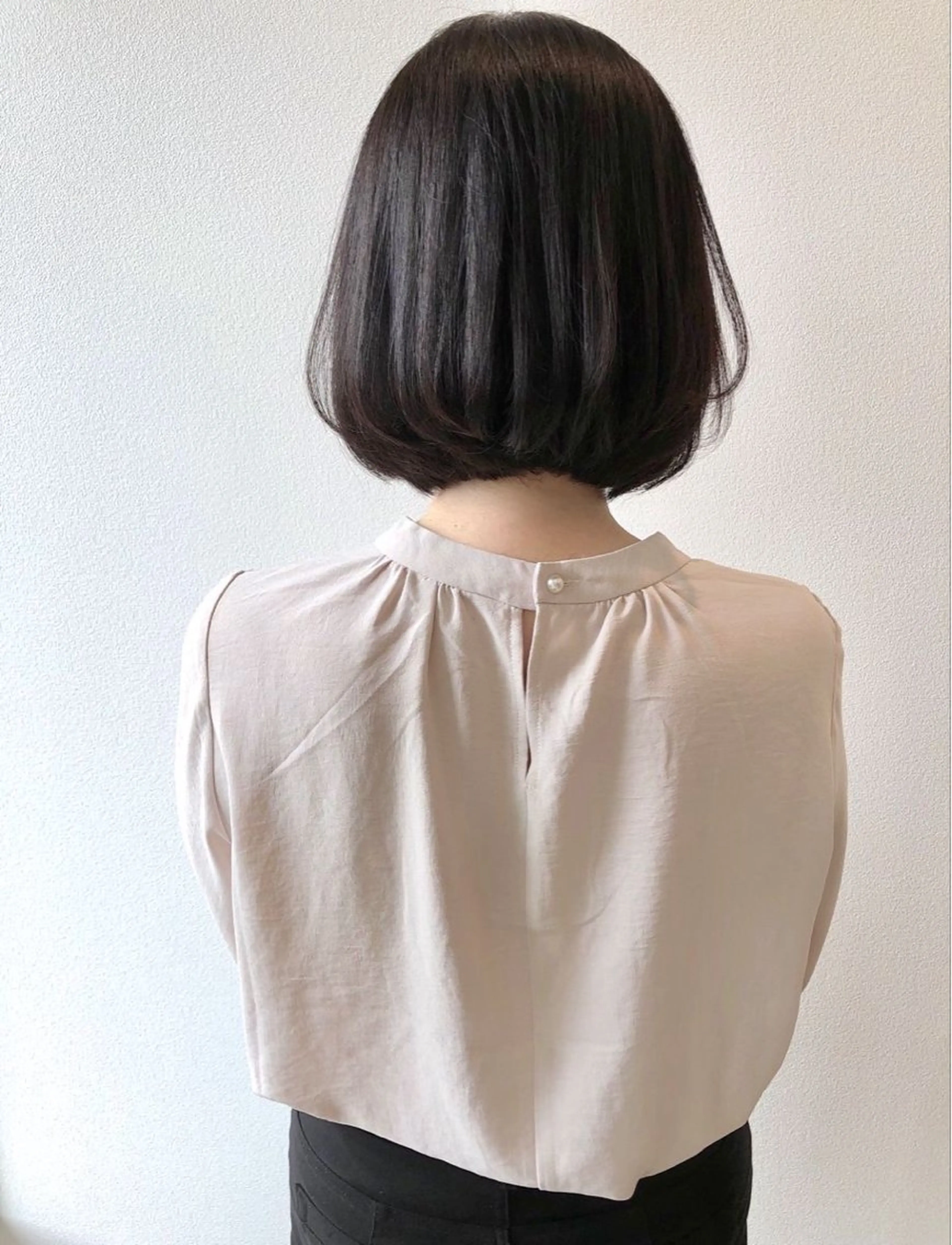 ミディアム カラー パーマ ミディアムパーマ ボブ 森山 陽菜のヘアスタイル