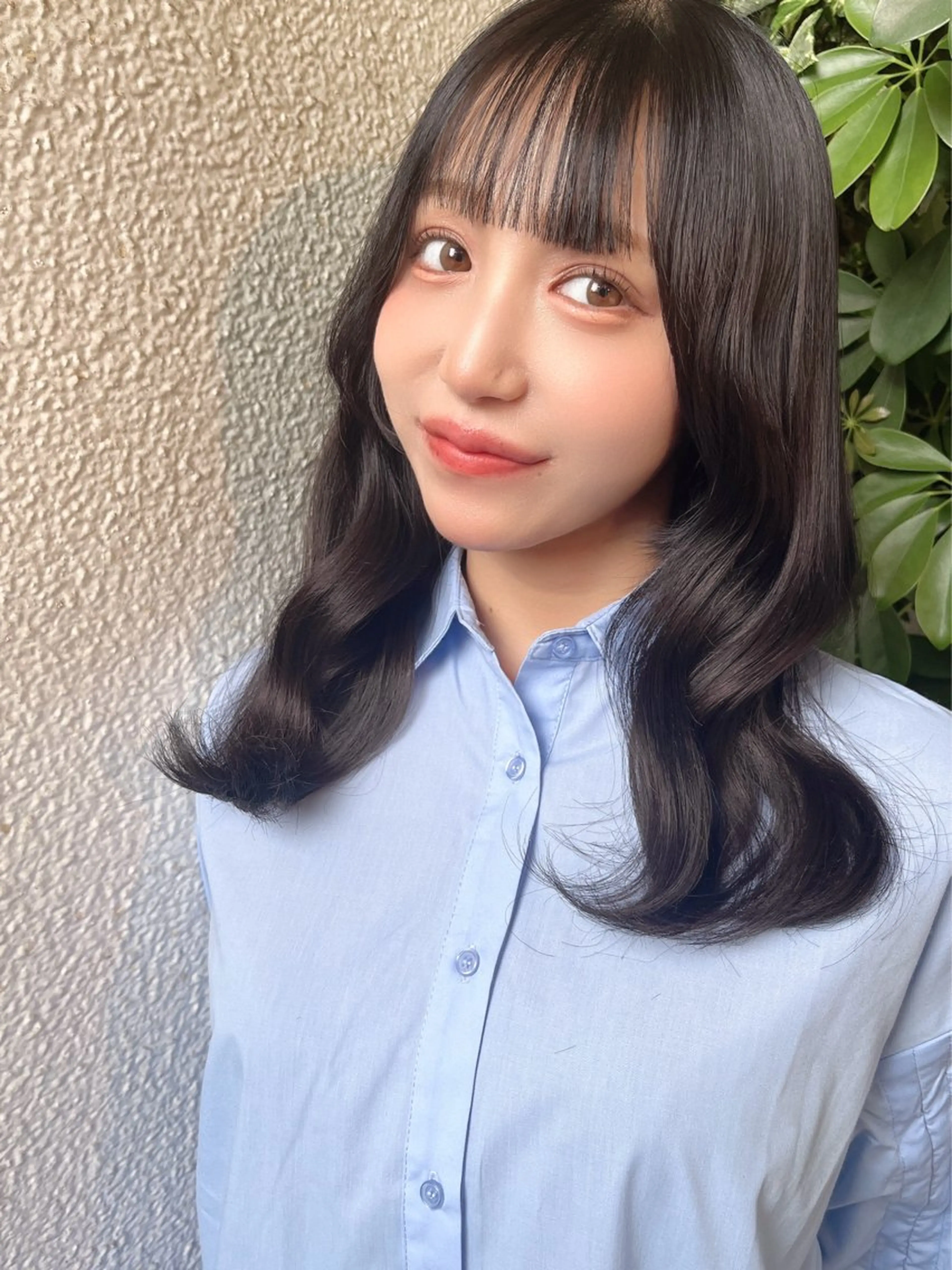 ミディアム 前髪&顔周りカット/ 韓国レイヤー/シバタのヘアスタイル