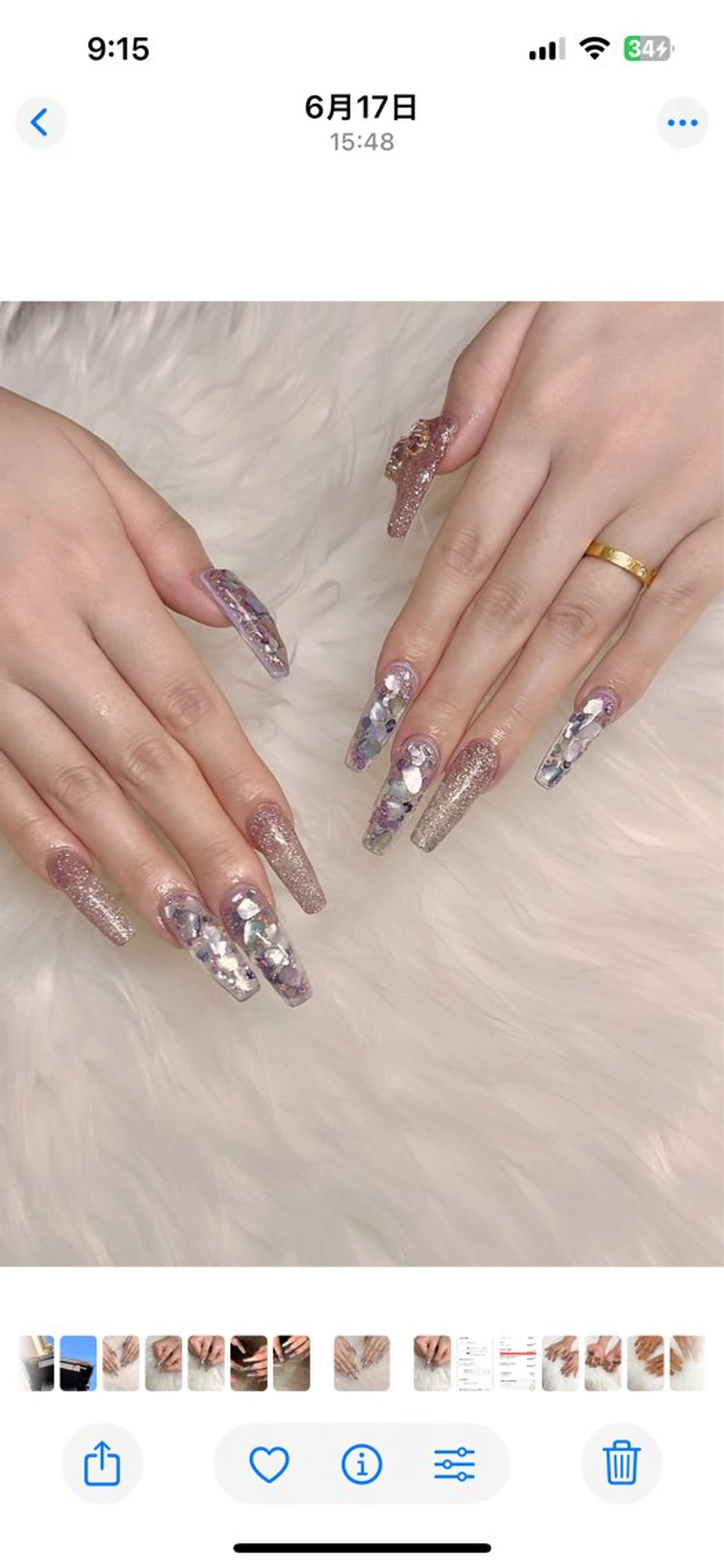 ネイル オーロラネイル ジェルネイル ガーリー ハート ホログラムネイル 🩵池袋heart nail🩵のネイルデザイン