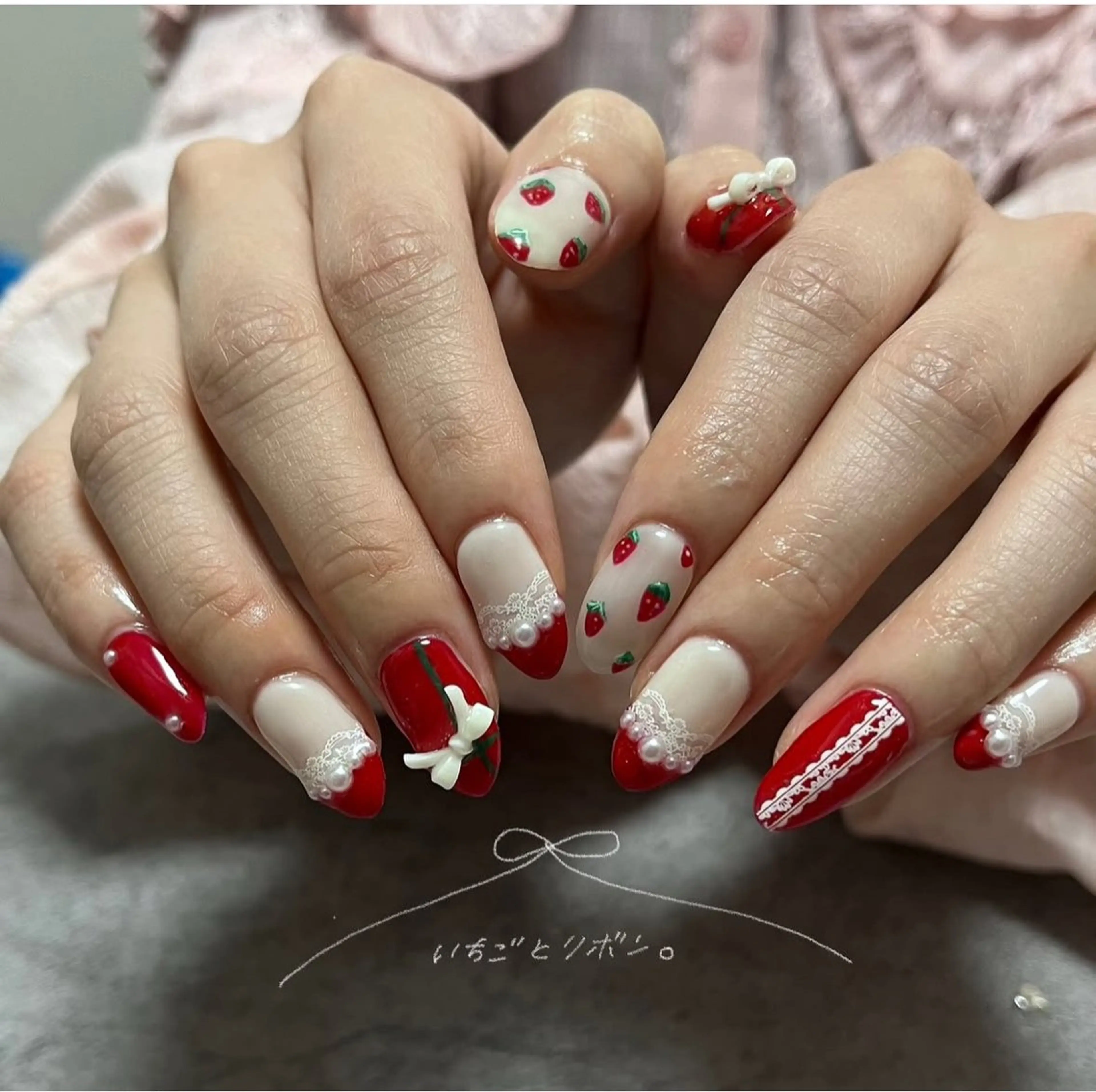 ネイル ハンドネイル KUU🎀♥⑅ フィルイン対応サロンのネイルデザイン