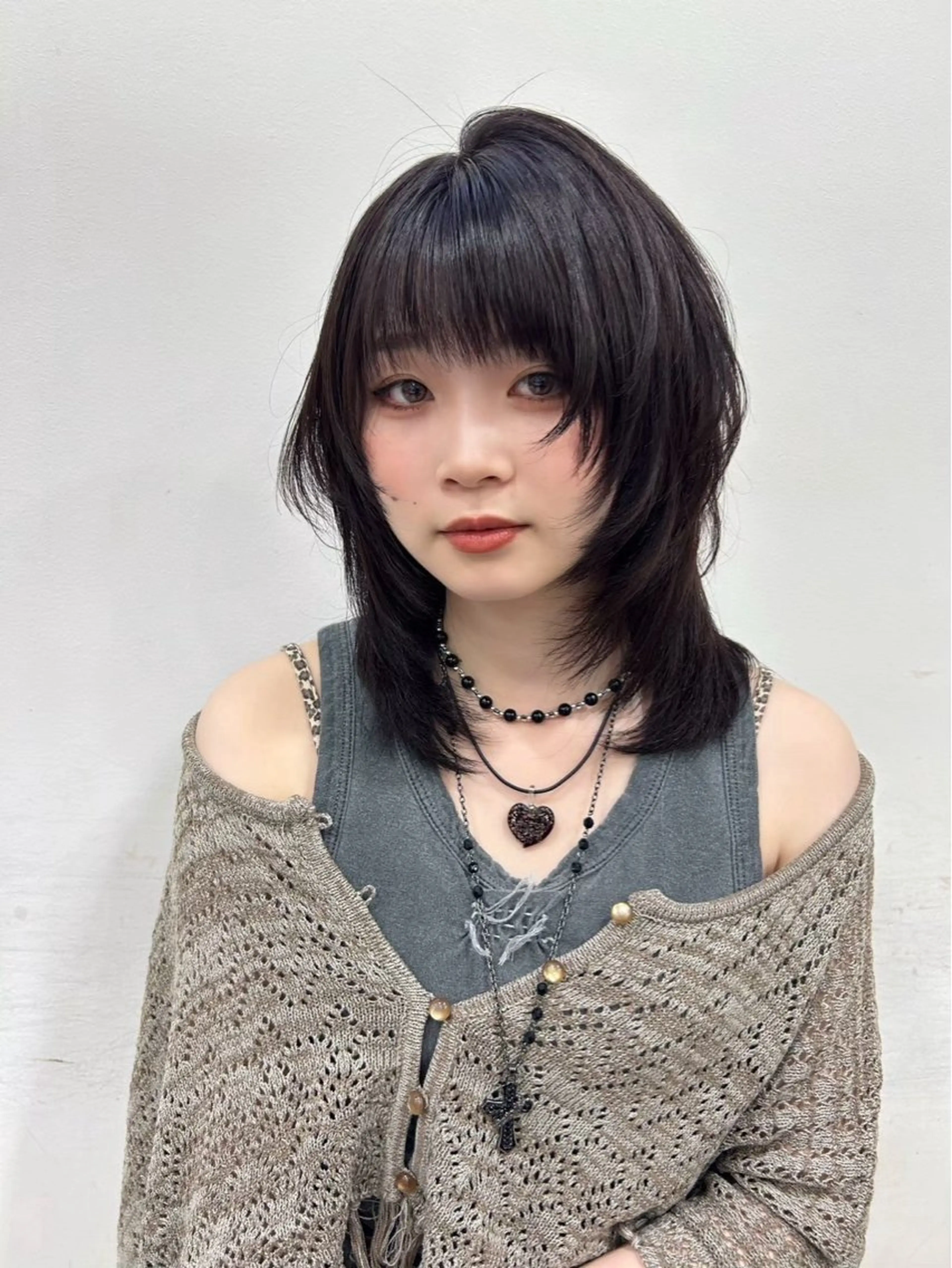 カラー Risa／盛れる レイヤー／艶カラーのヘアスタイル