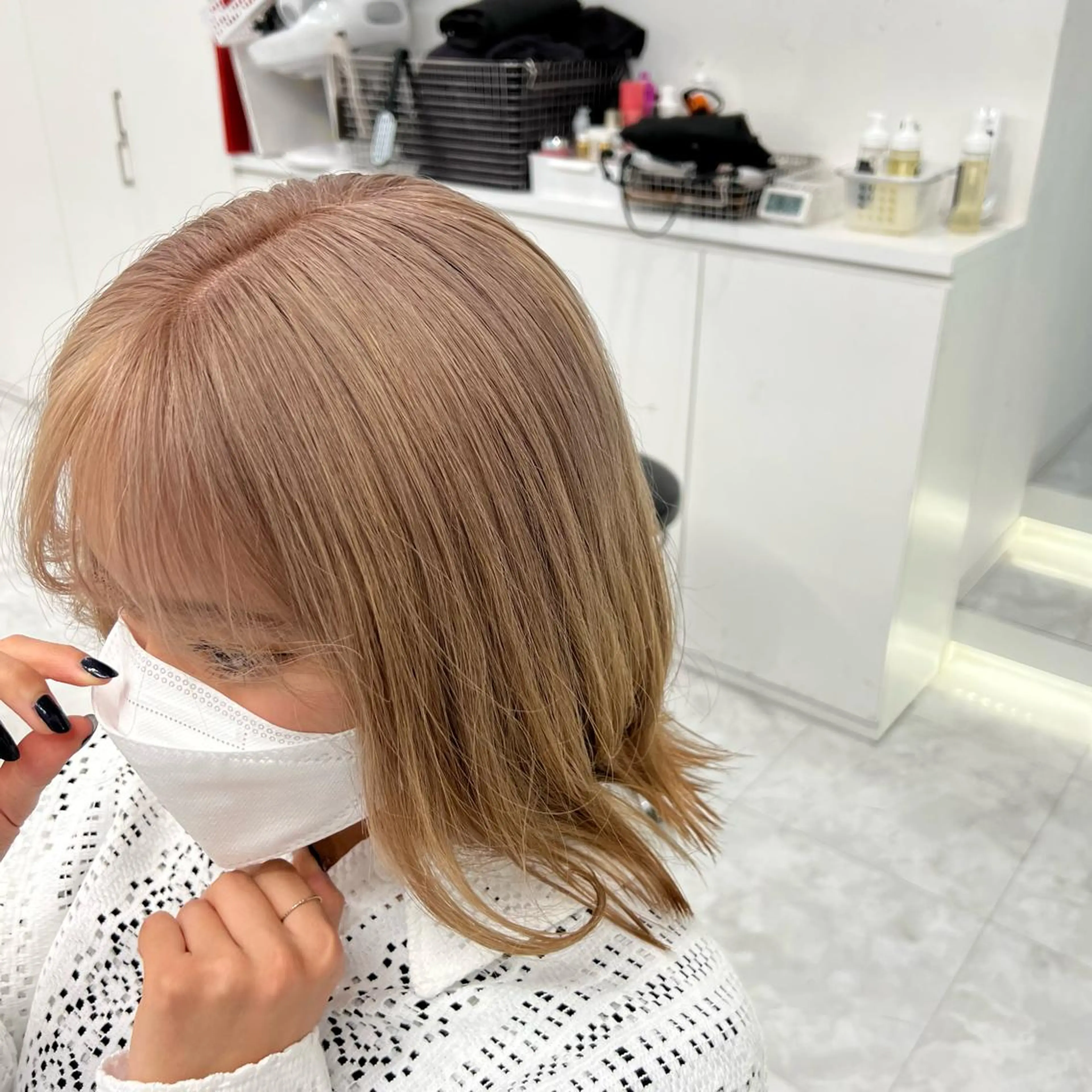 ミディアム カラー パーマ ヘアアレンジ メンズ キッズ ネイル マツエク・マツパ アイブロウ ヘアカラー トリートメント ヘッドスパ ヘアセット 💕トレンドうる艶髪 💕TUNE銀座のヘアスタイル