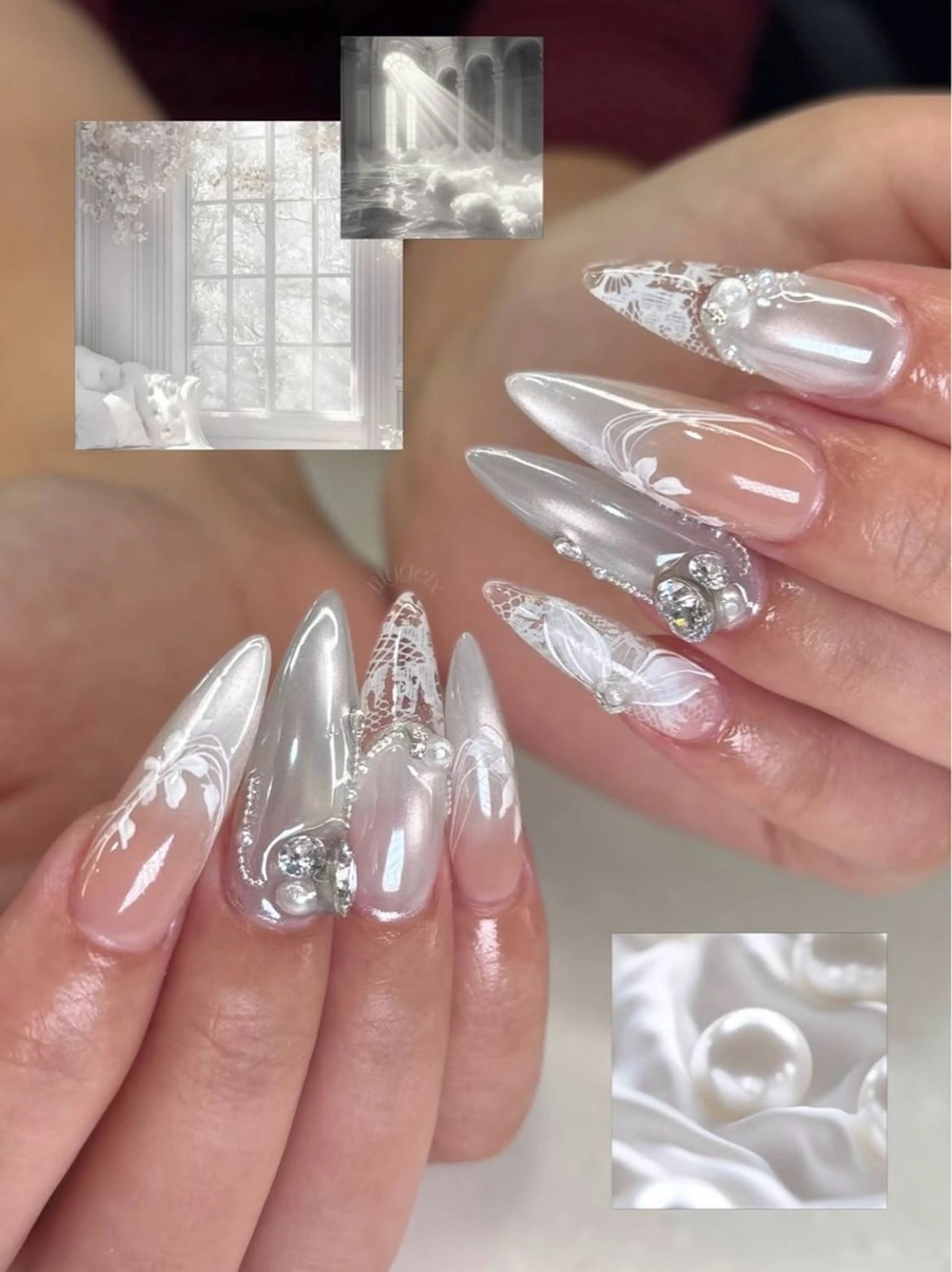 ネイル キラキラネイル 韓国ネイル 持ち込み ワンホンネイル ハンドネイル JOSIE nail studioのネイルデザイン