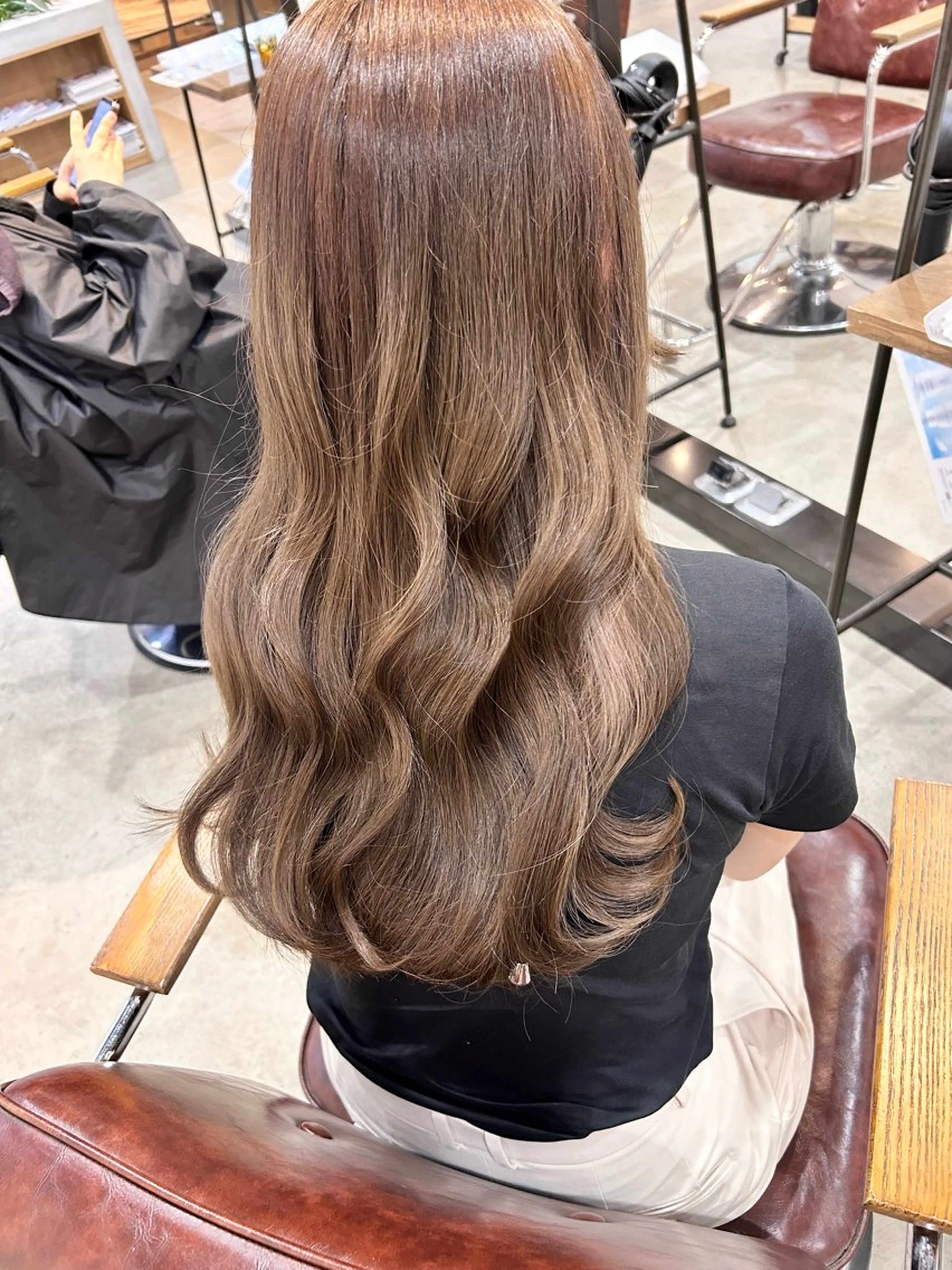 ロング 韓国風ヘア 赤味消しくすみカラー 💕髪質改善/梅田のヘアスタイル