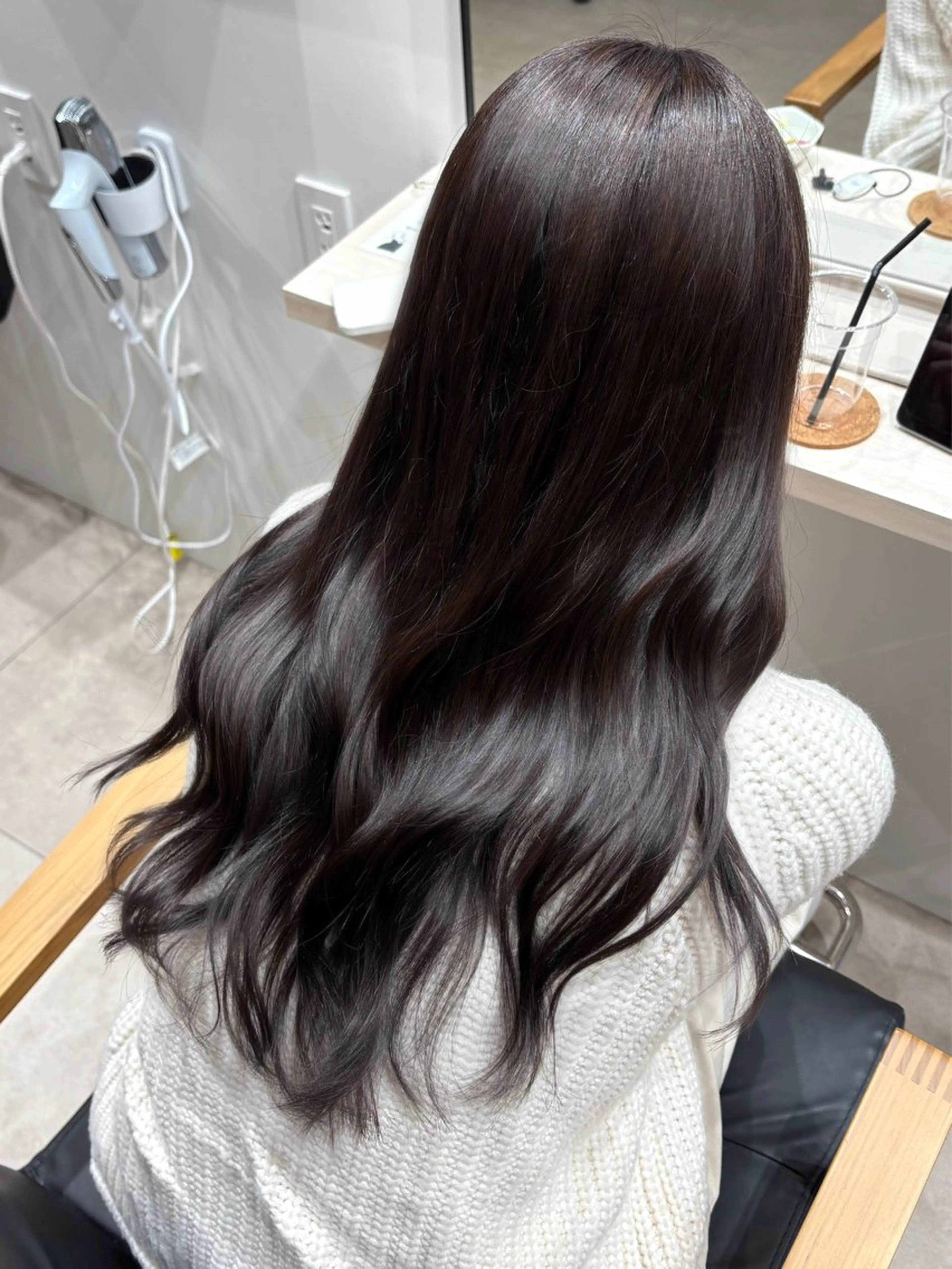 ロング カラー ブラウンカラー ココアブラウン ナカジユイ 〈完全個室〉のヘアスタイル