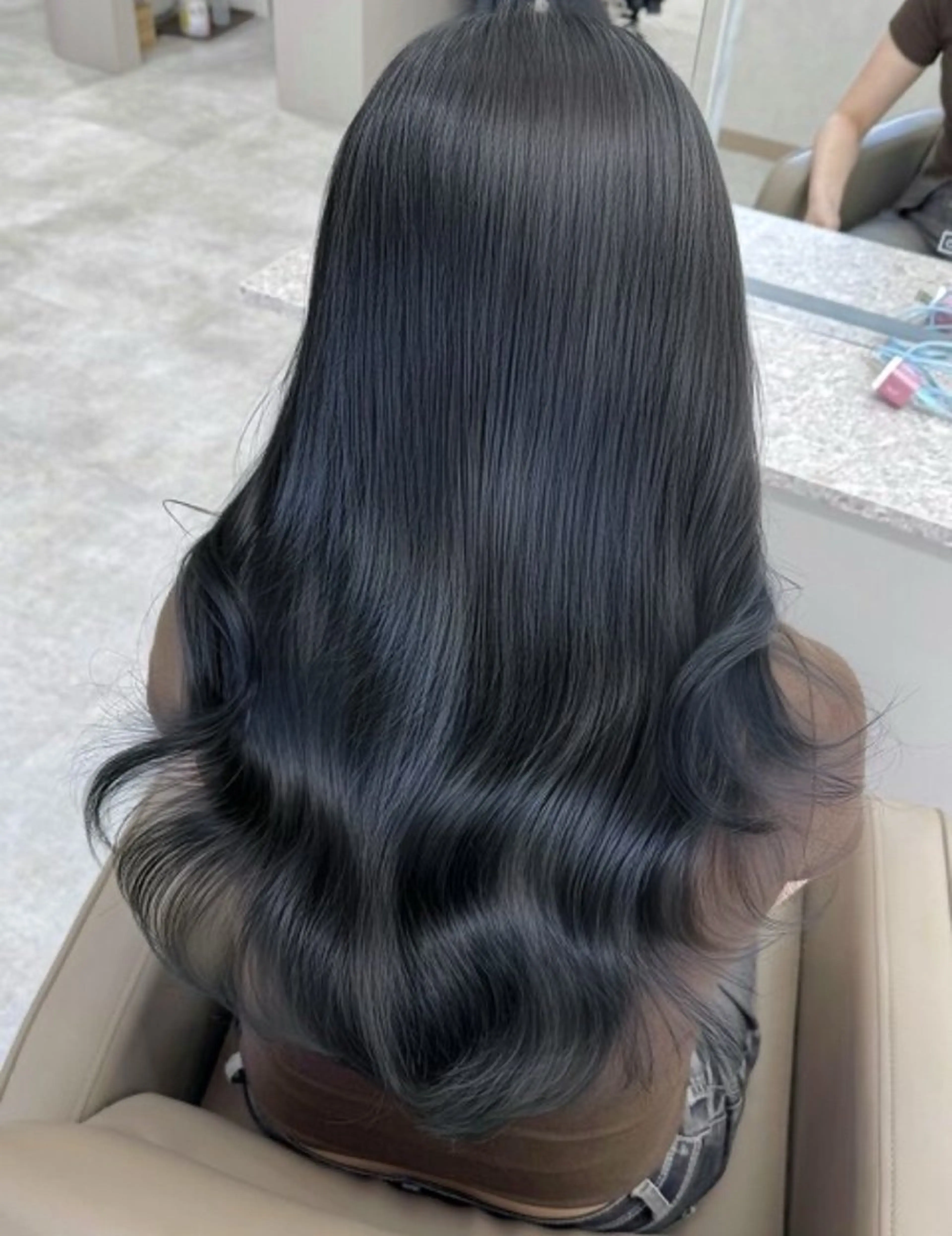 ロング カラー ヘアカラー 🐰うる艶透明感 カラー🎀ゆずなのヘアスタイル