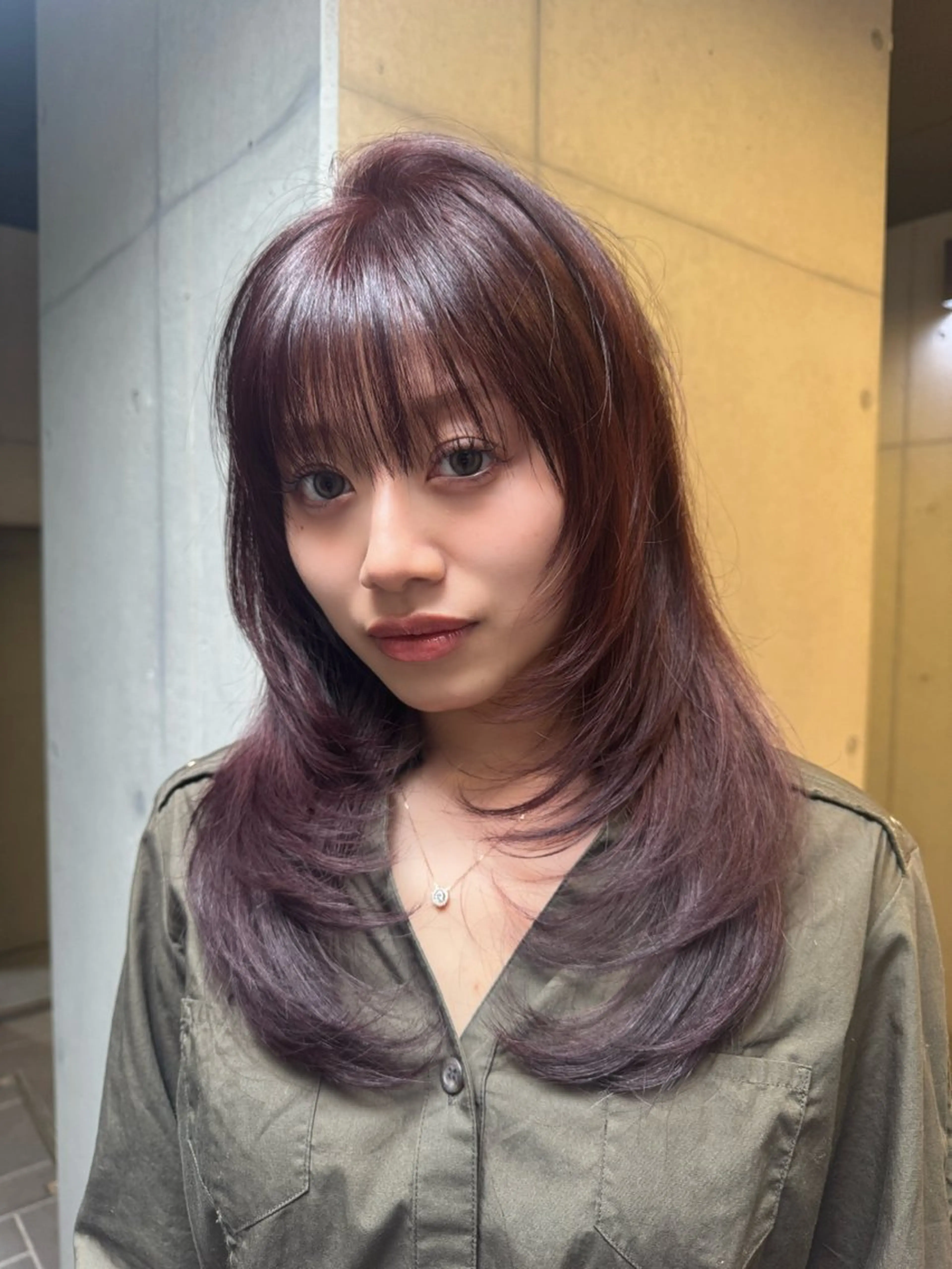 ロング カラー カット ヘアカラー だいち/ブリーチ/ レイヤーカットのヘアスタイル