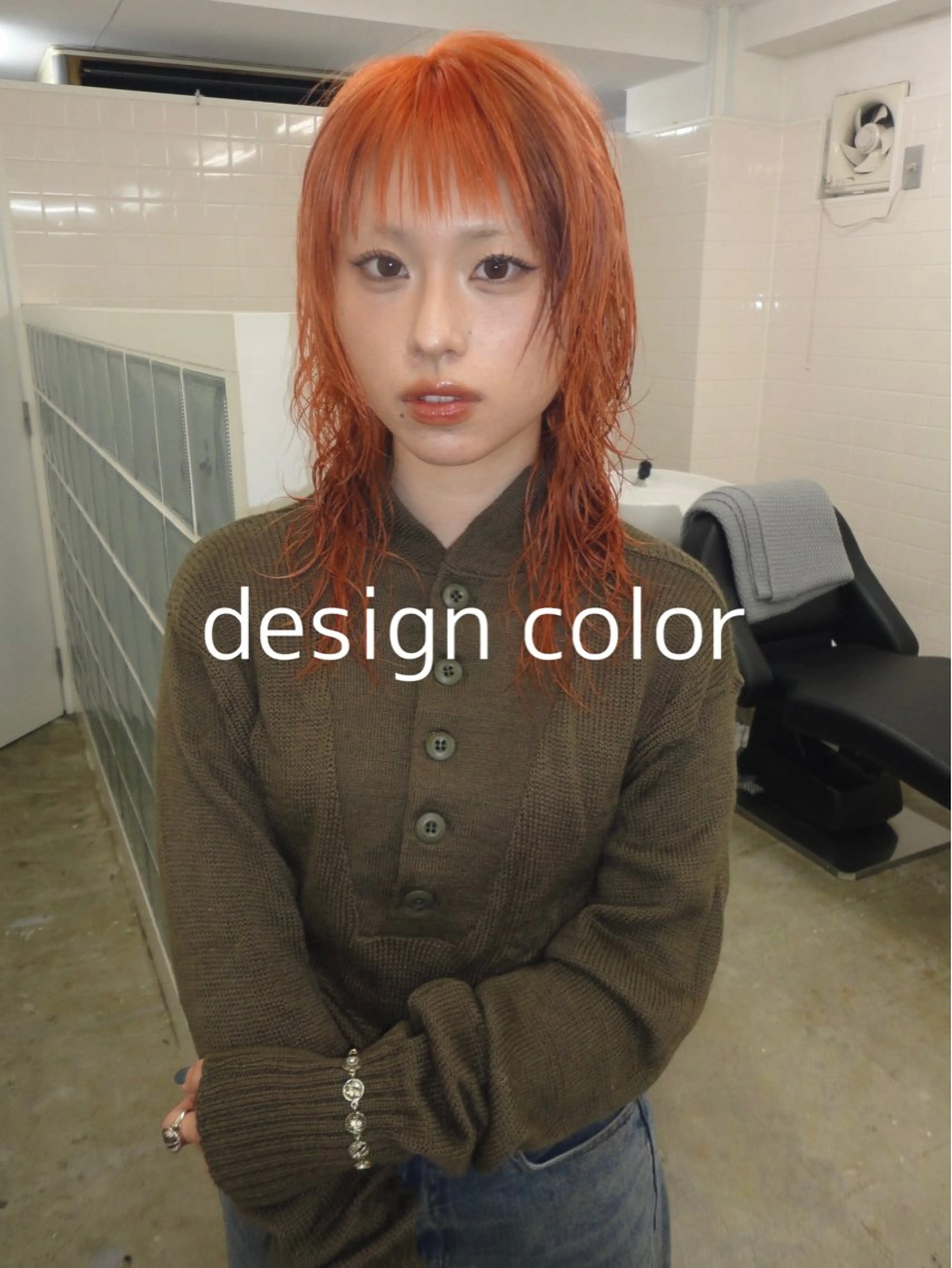 セミロング カラー 楪所属・チヒロ/パーマ /ハードパーマのヘアスタイル