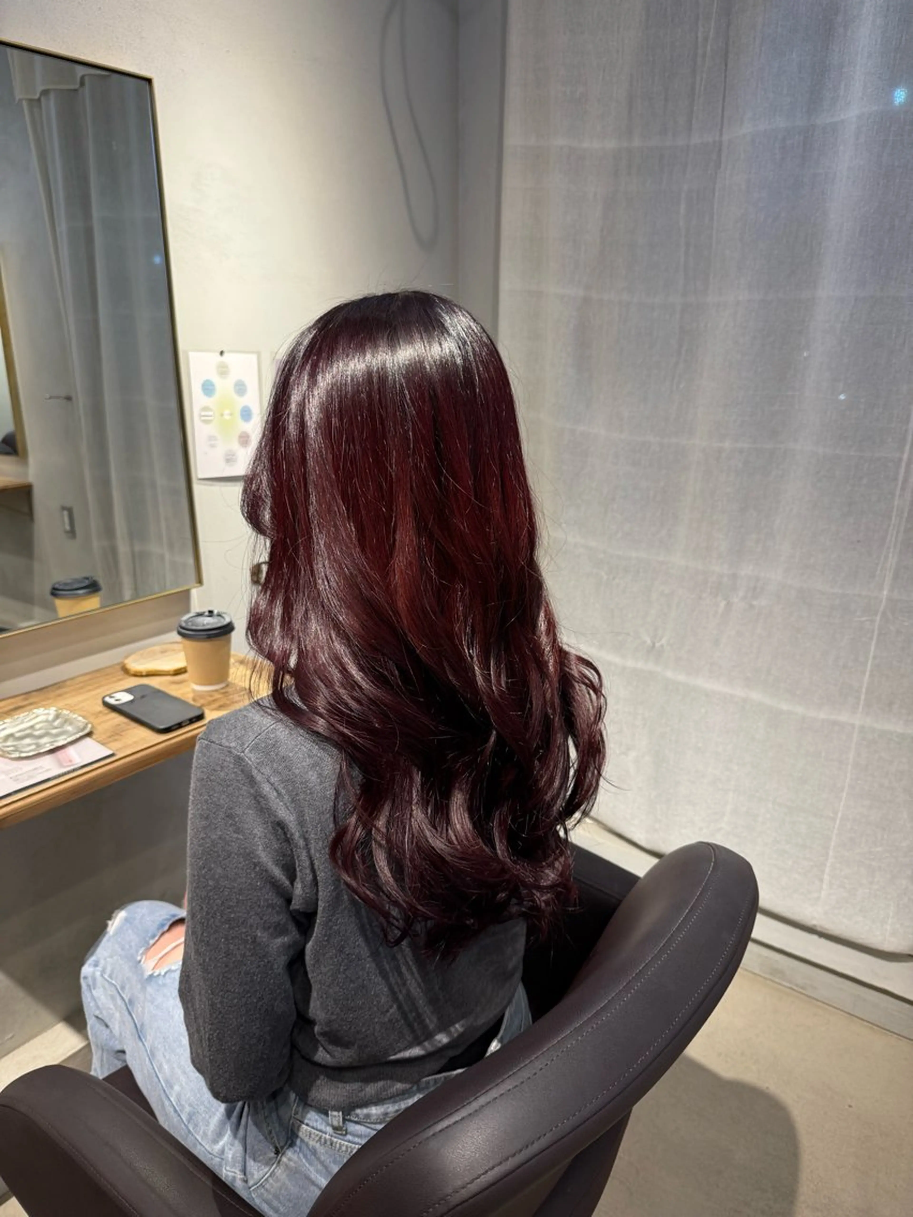 ロング カラー レッドカラー 🌺 波月🌺のヘアスタイル