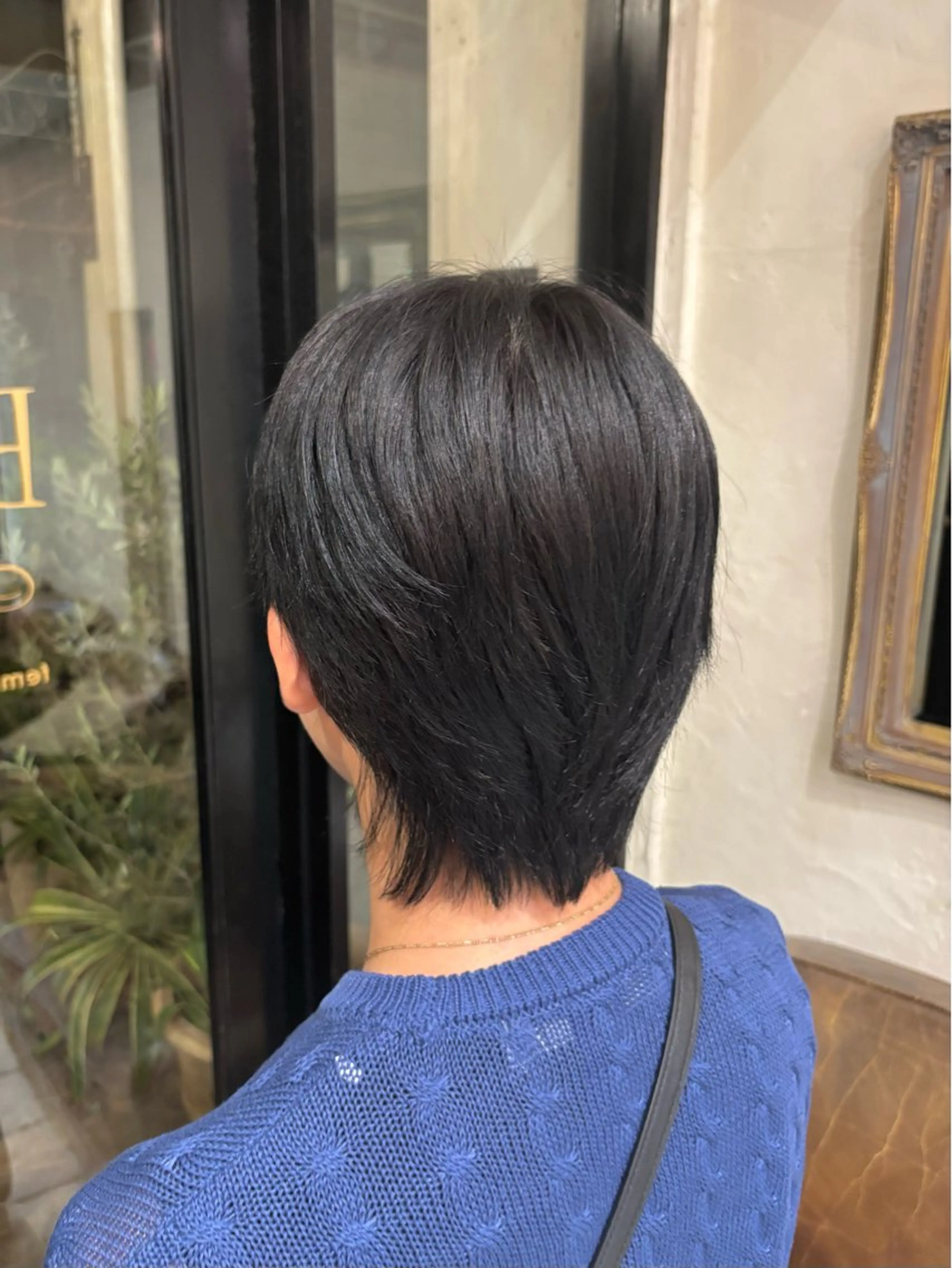 カラー メンズ 黒髪 ナチュラルブラック cocoa🎀 透明感カラー/パーマのヘアスタイル