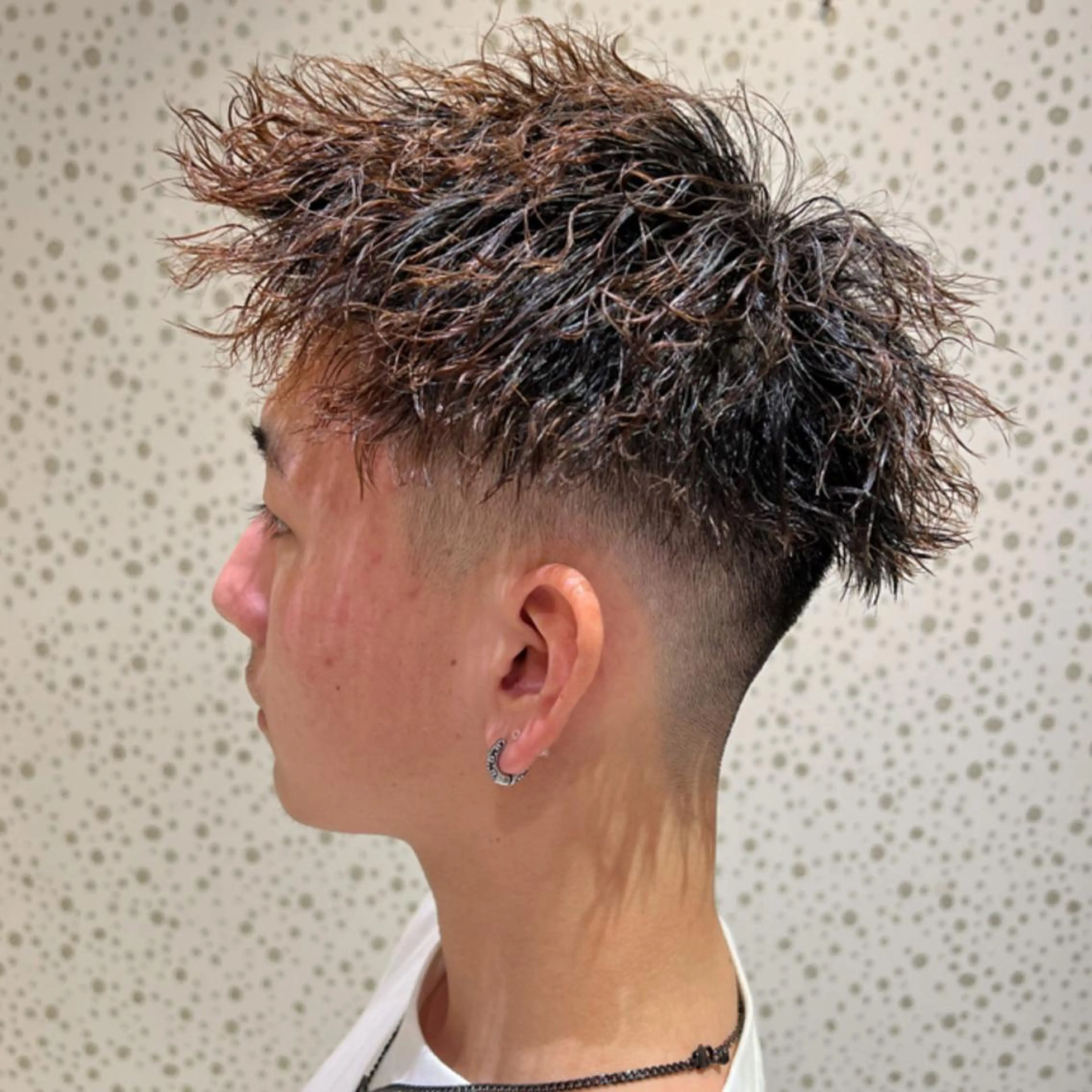 ショート パーマ メンズ 桑原 希吏のヘアスタイル