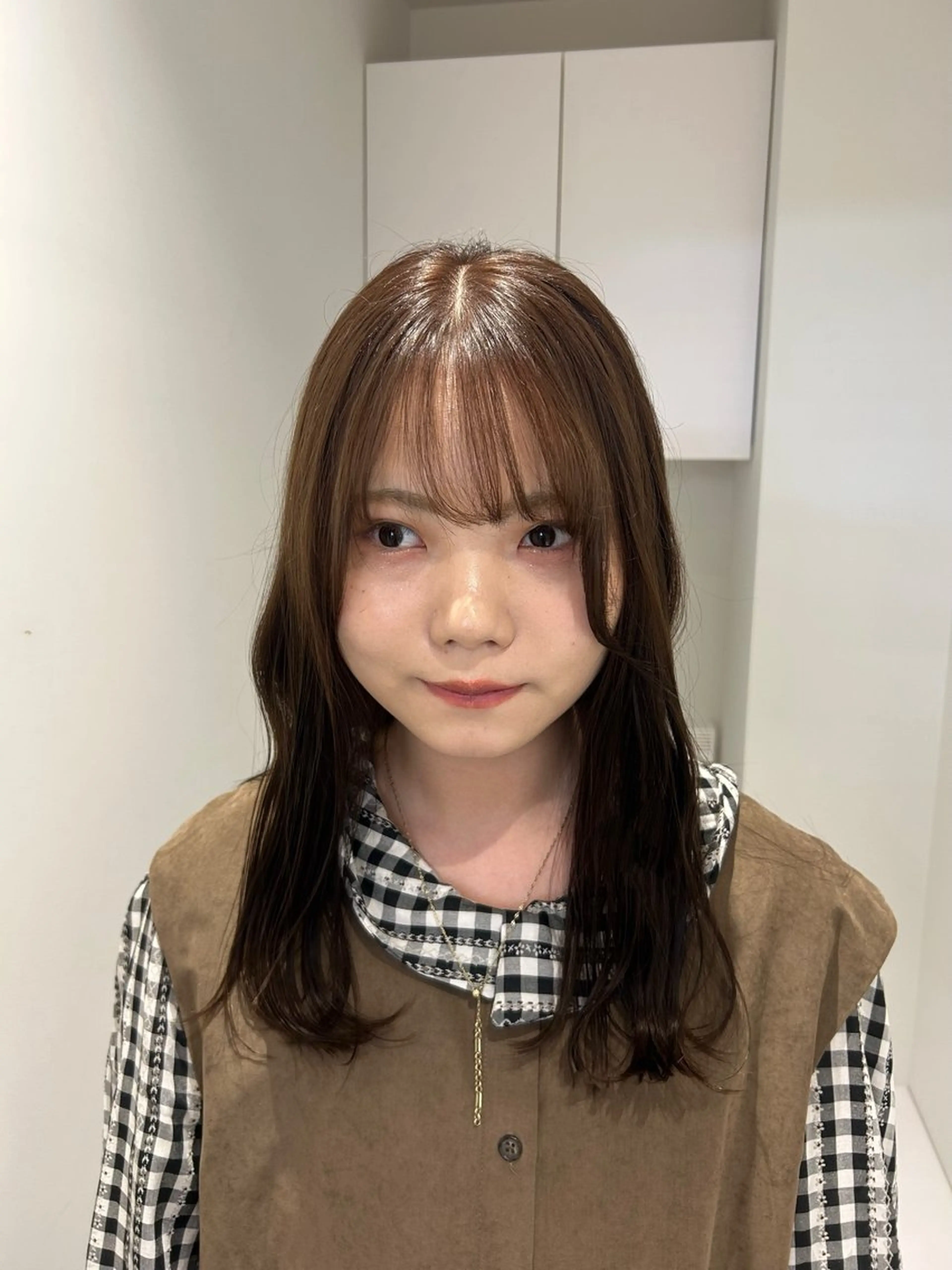 ミディアム ヘアカラー トリートメント ハルカ 透明感カラー 美髪縮毛矯正🥣のヘアスタイル