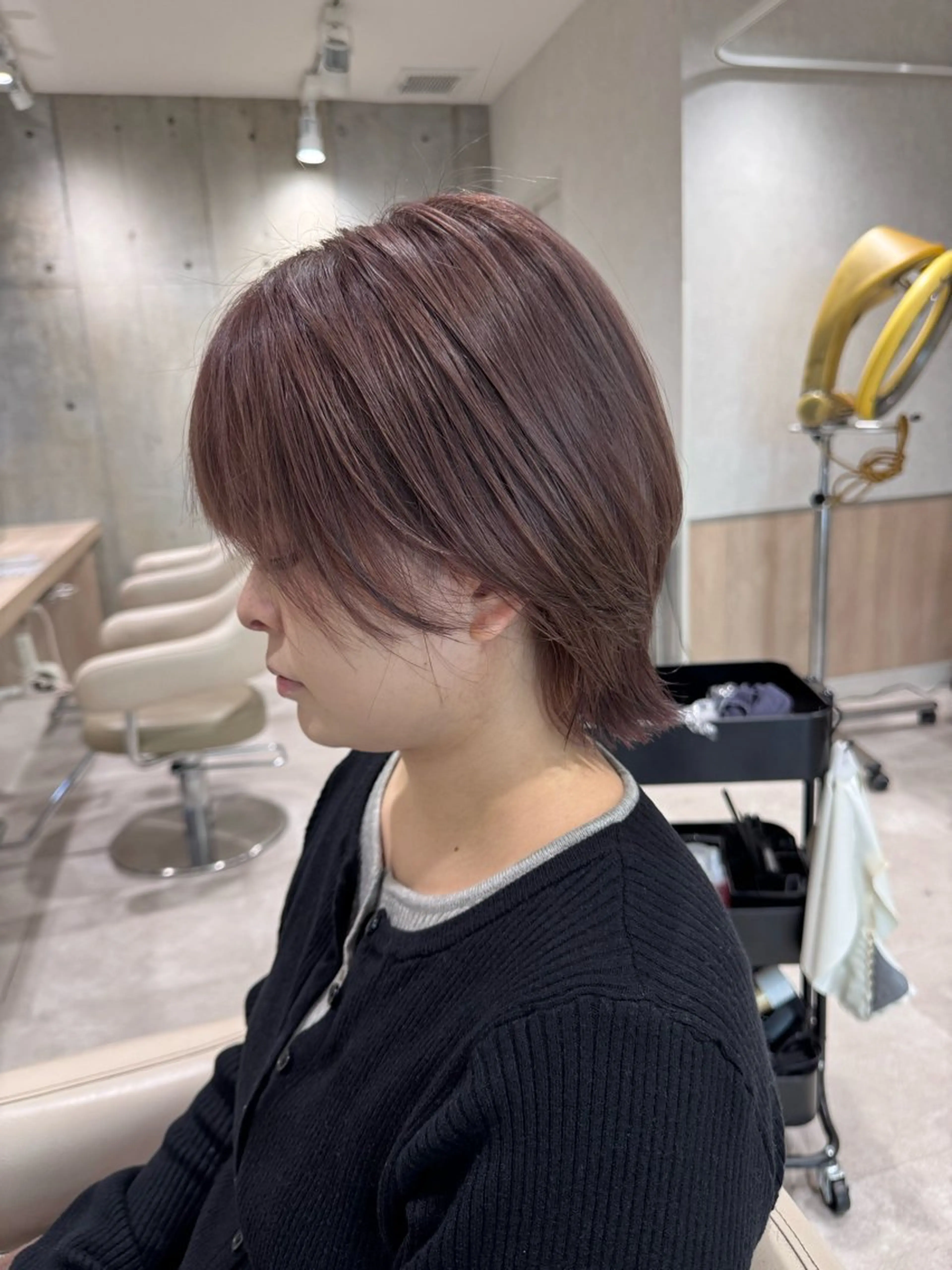 セミロング ヘアカラー 韓国レイヤー×透明感 カラー/山崎一輝のヘアスタイル