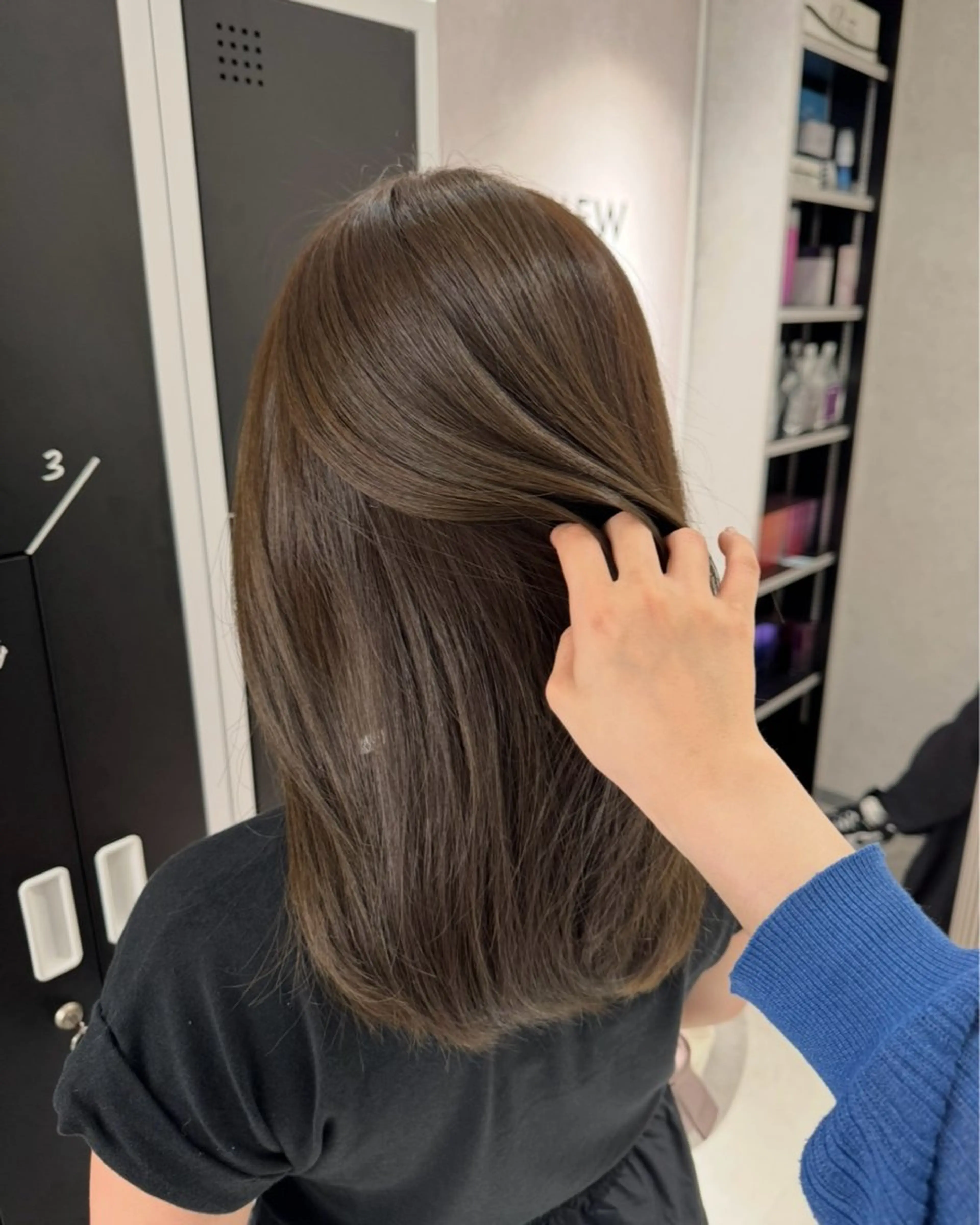 カラー 🩵ワンカラー／ 銀座／mayu🩵のヘアスタイル