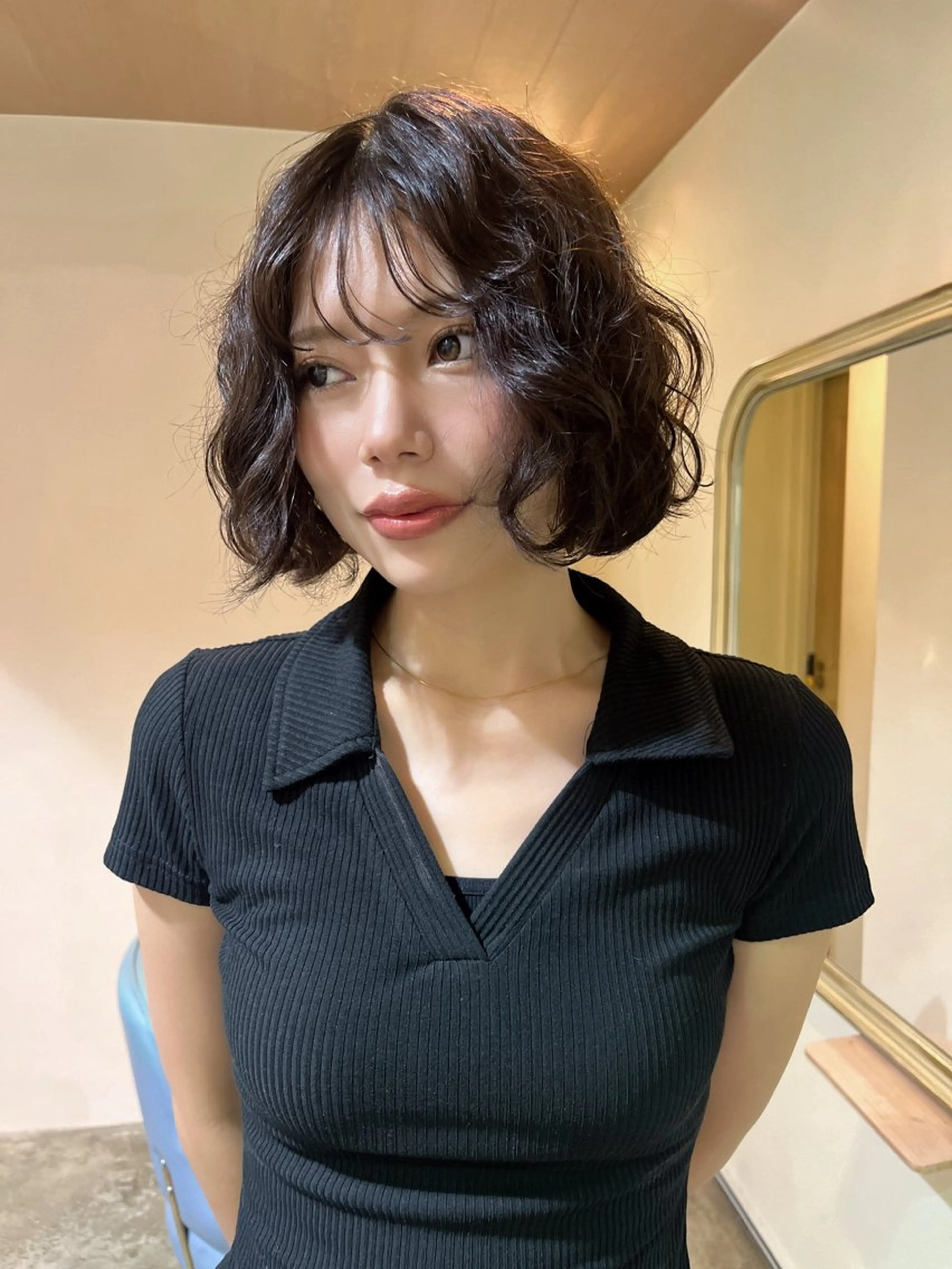 ミディアム パーマ ミディアムパーマ カットモデル募集🤍 🐇anzuのヘアスタイル