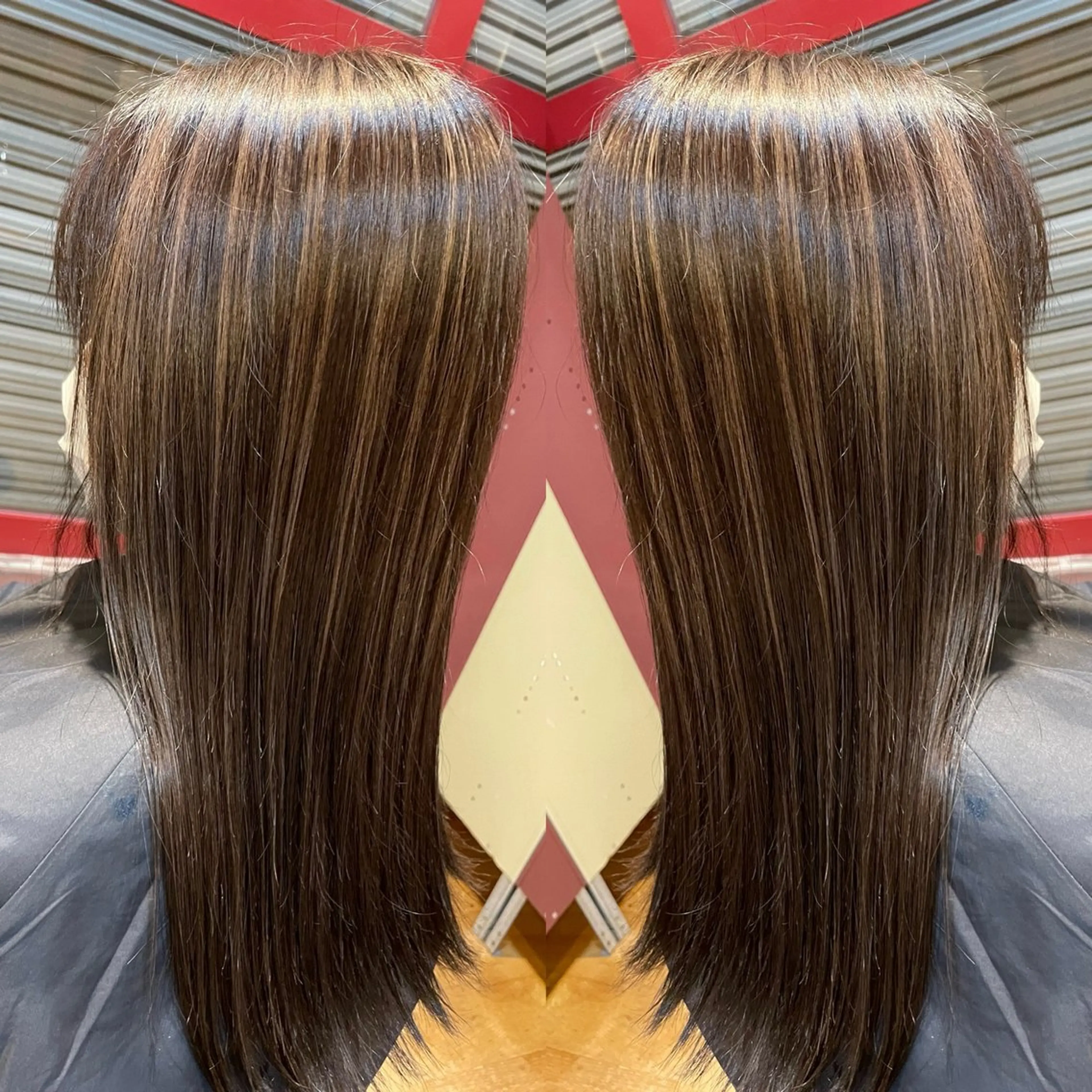 セミロング カラー ベージュカラー ハイライトカラー ハイライト 髪質改善 BlancHairのヘアスタイル