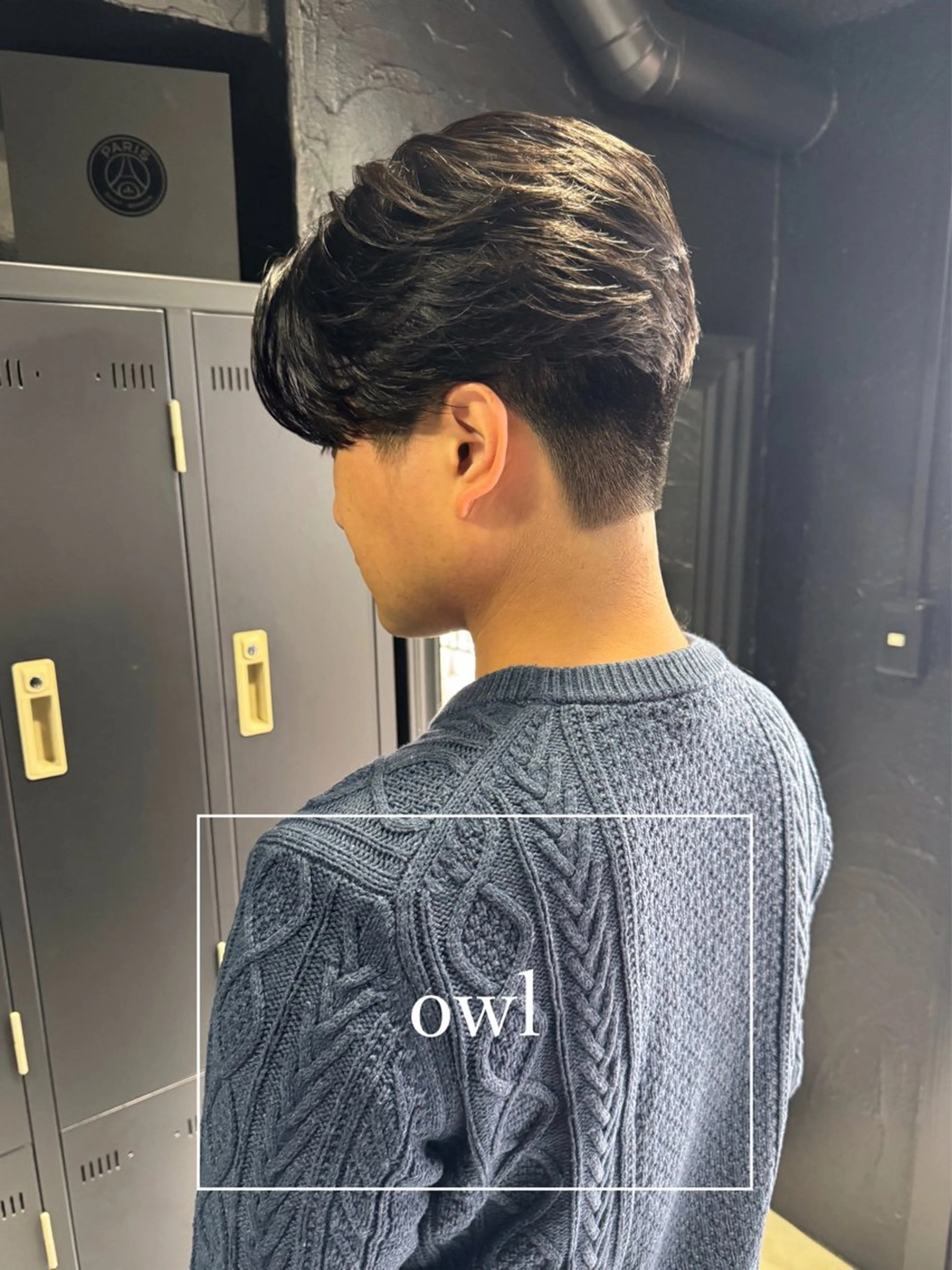 ショート カラー メンズ ビジネス センターパート メンズパーマ カット パーマ メンズ専門 美容師✨ アメ村 堀江颯瑛のヘアスタイル