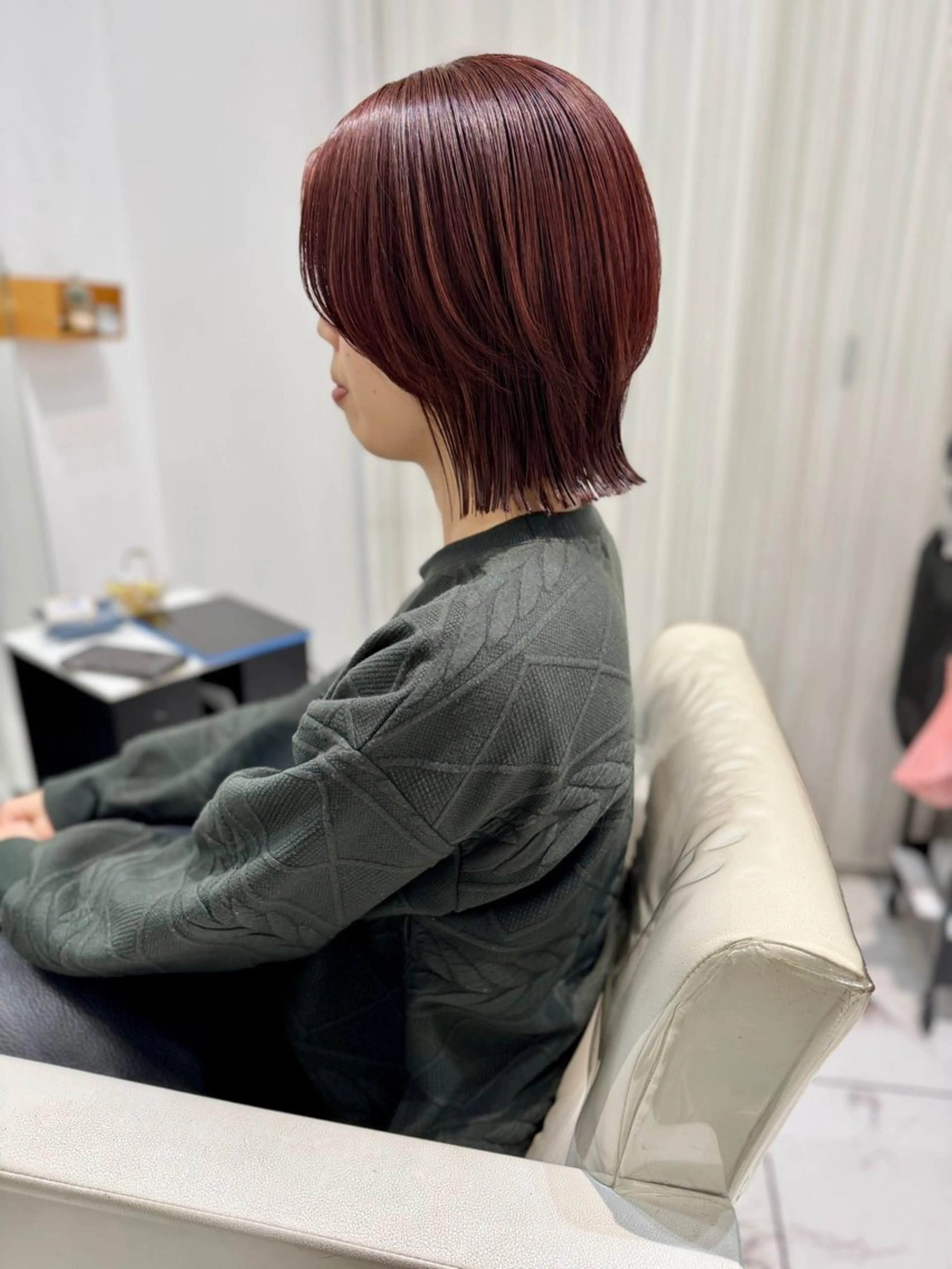 ショート YASU🍎CUT 赤系カラー/ヘアケアのヘアスタイル