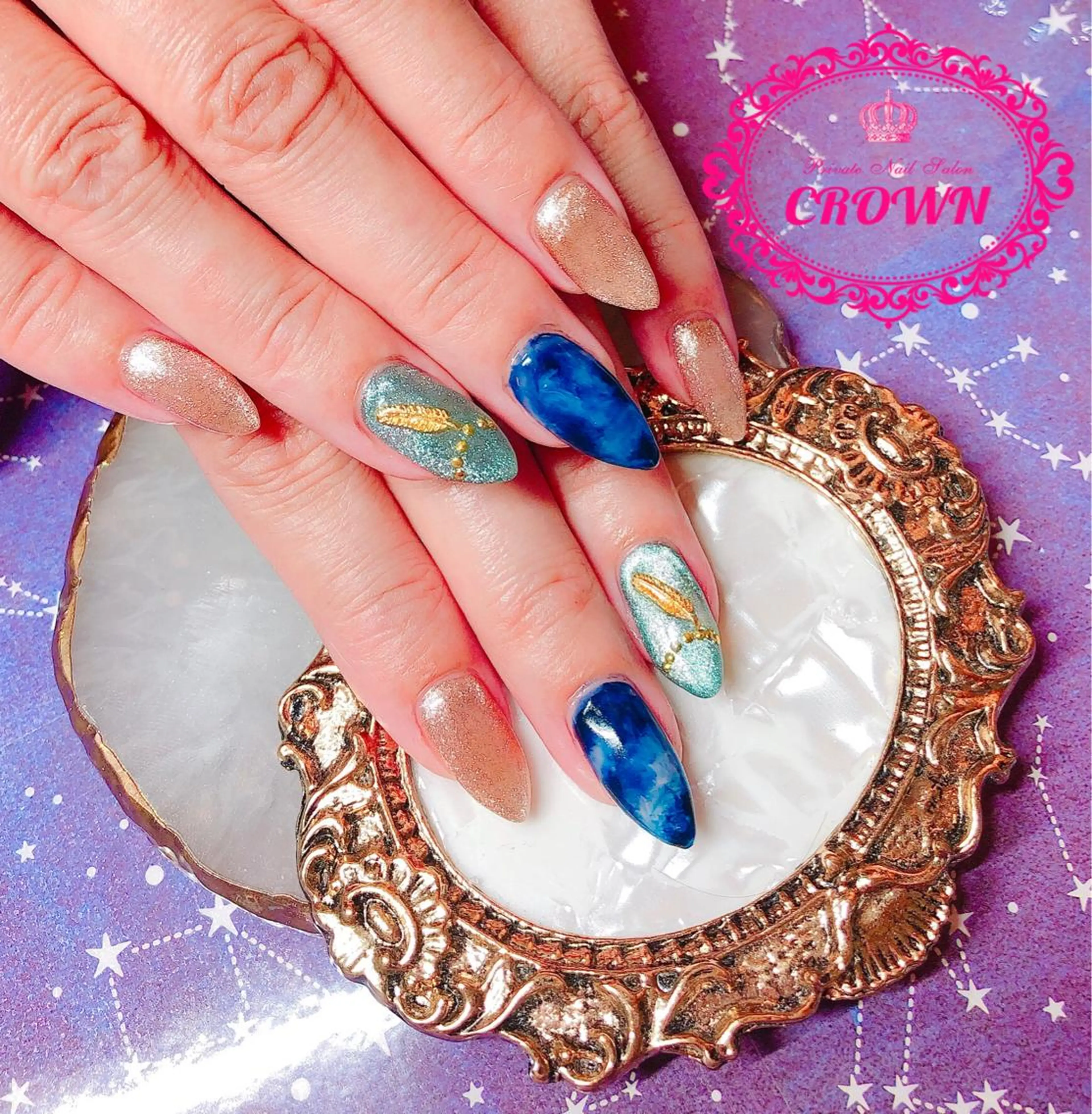 ネイル ハンドネイル CROWN プライベートサロンのネイルデザイン