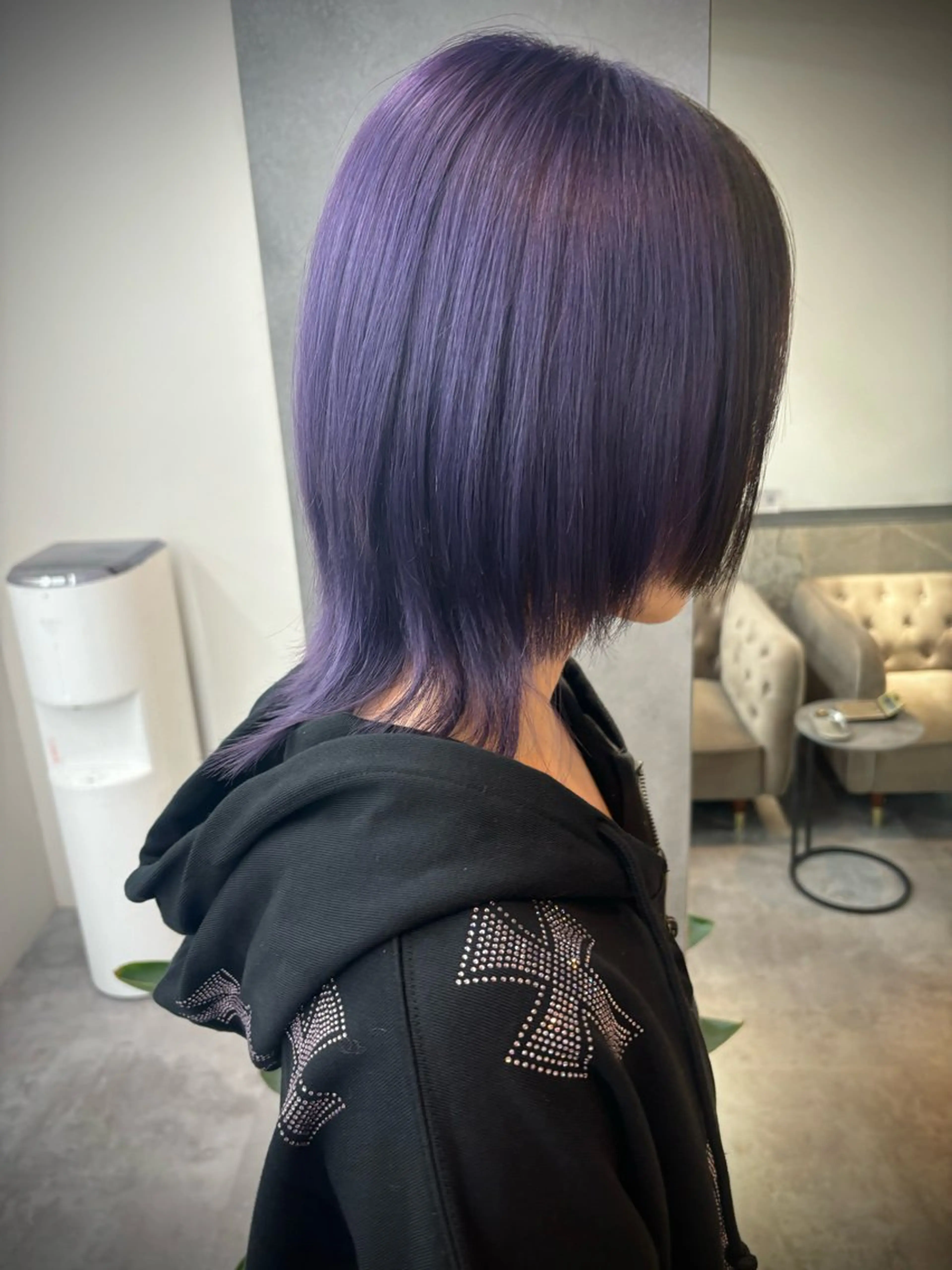 ミディアム カラー パープルカラー ウルフカット ヘアカラー トリートメント 元地雷系美容師🫶 RYUSEI🐈‍⬛のヘアスタイル