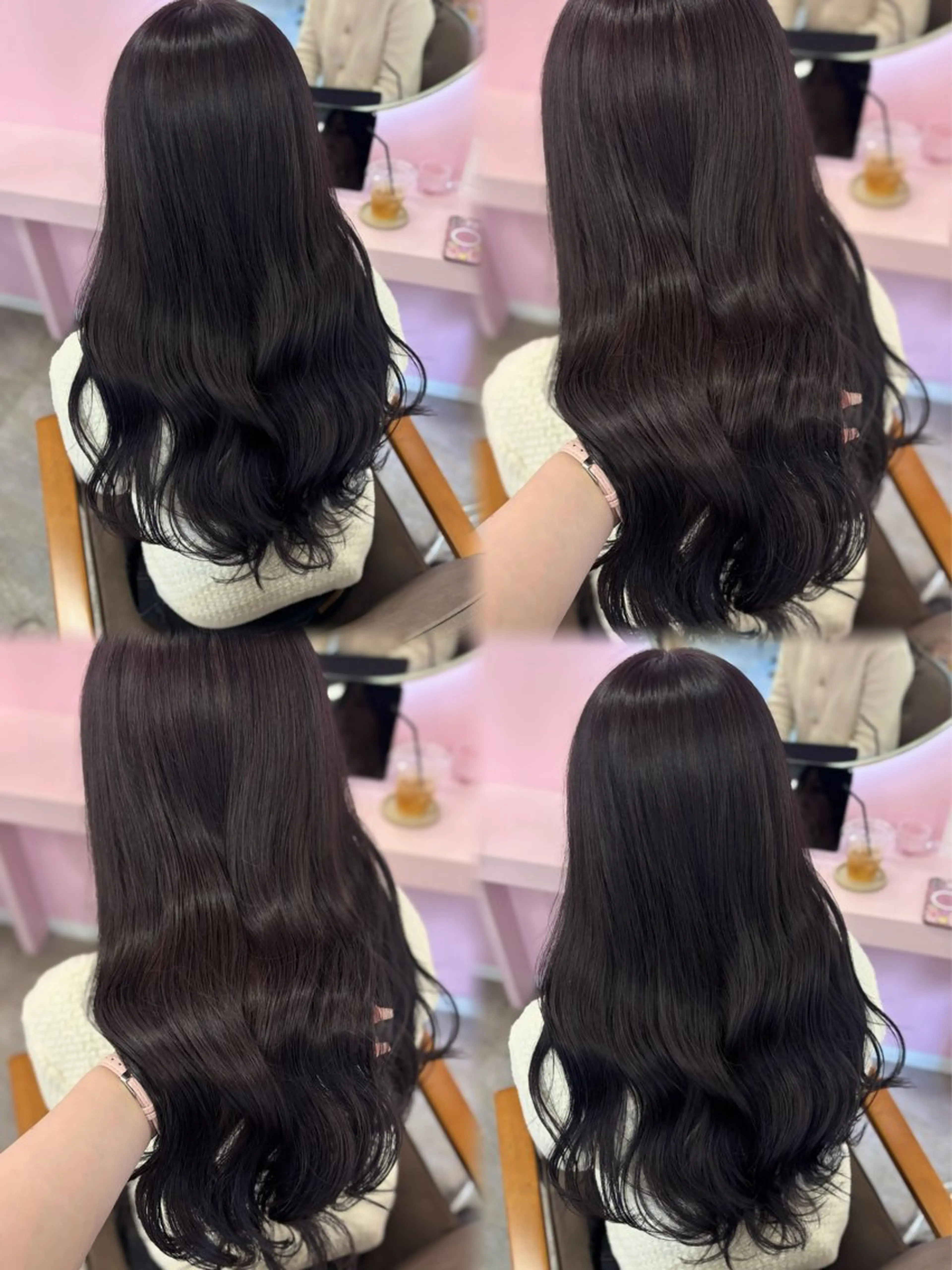 ロング カラー ブリーチ 透明感カラー ダブルカラー グレージュ ラベンダーカラー カット ヘアカラー トリートメント ヘッドスパ 𝑴𝒊𝒌𝒖💝 透明感モテカラーのヘアスタイル